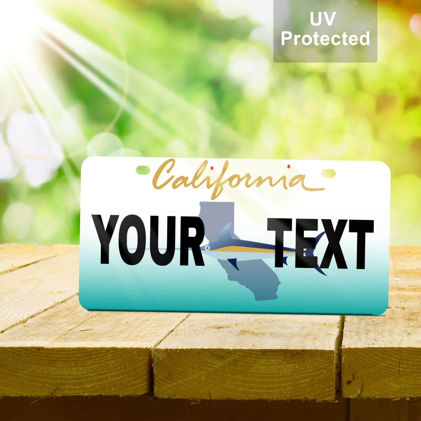 Custom California Mini License Plate 6x3 inch - Personalized Kids Toy Car, Bicycle, Scooter & Golf Cart Accessory - Perfect for Motorcycle, ATV & Room Decor