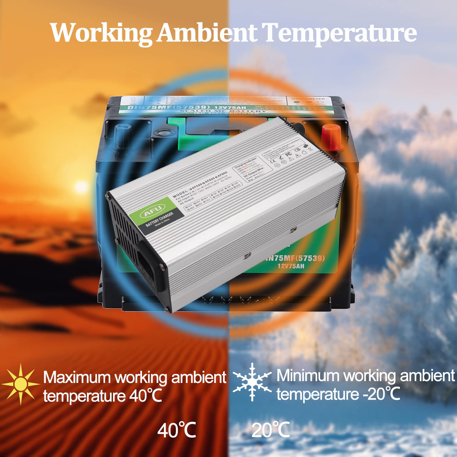 87.6V 5A LiFePO4 Smart Battery Charger with Multiple Safety Protections & Cooling Fan - Fast Charging for 24S 72V LiFePO4 Batteries - Perfect for Golf Carts, Electric Scooters, and Marine Applications