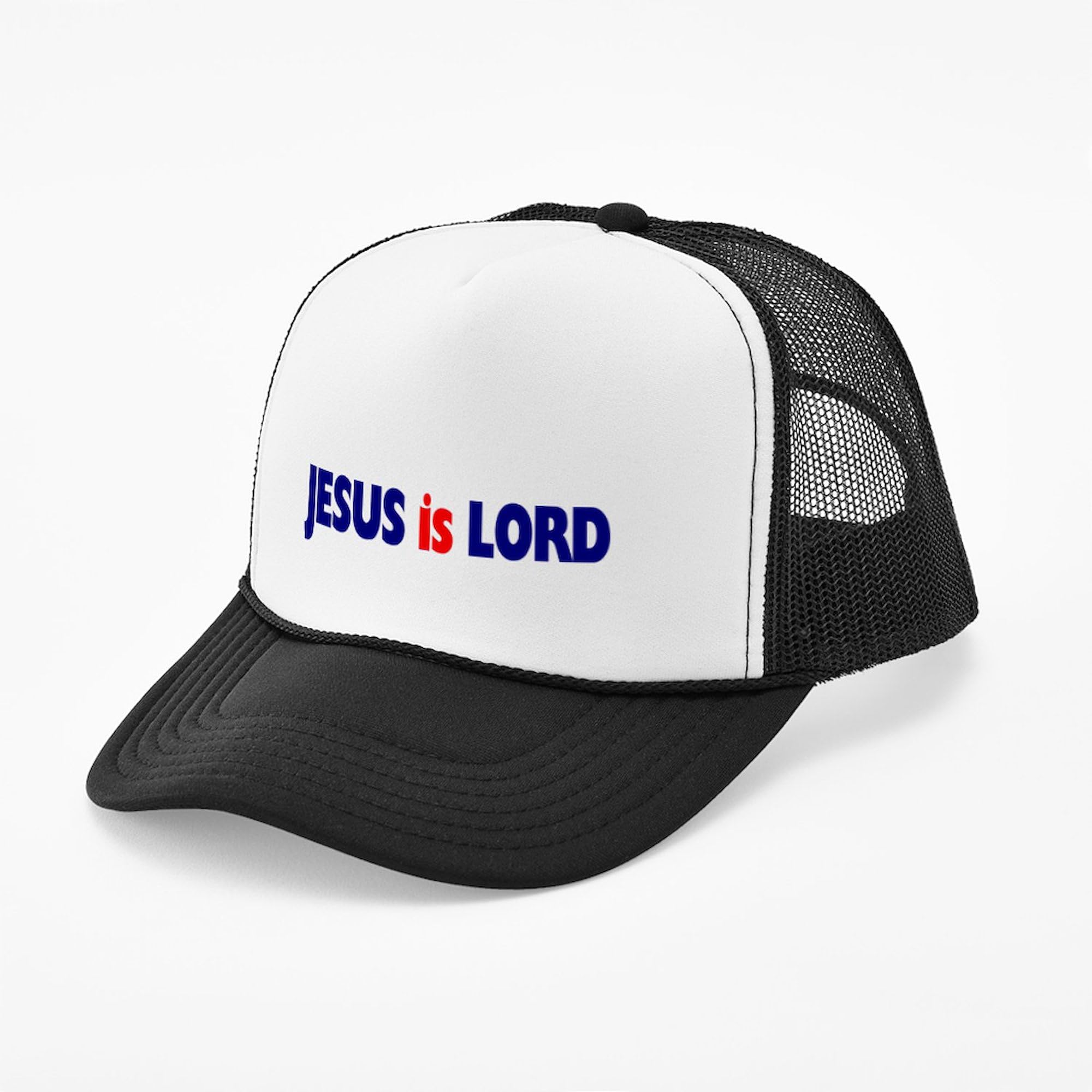 Jesus is Lord Adjustable Snapback Trucker Hat - Christian Faith Baseball Cap for Men & Women - Perfect for Church, Bible Study & Outdoor Activities