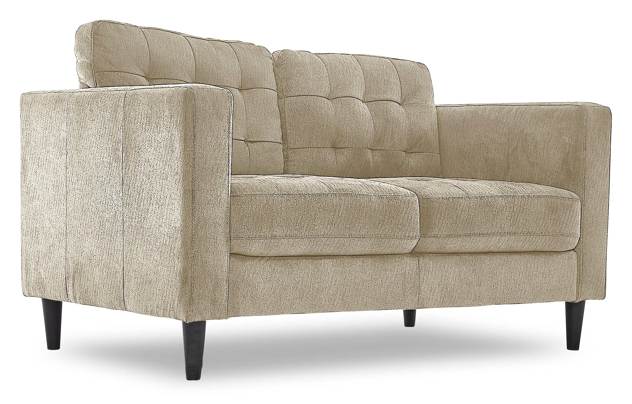 Anthena Loveseat Sofa in Taupe - Modern Small Couch for Living Room, Apartment, or Office - Perfect for Relaxing and Entertaining