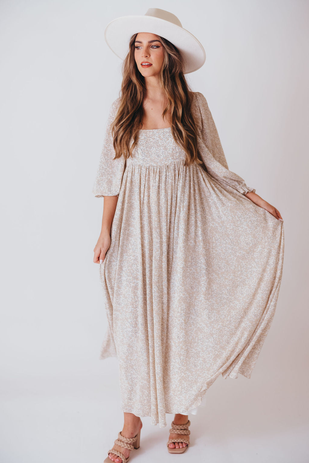 Elegant Mona 'Love Story' Maxi Dress - Bump Friendly & Inclusive Sizing (S-3XL) | Perfect for Maternity, Weddings & Special Occasions