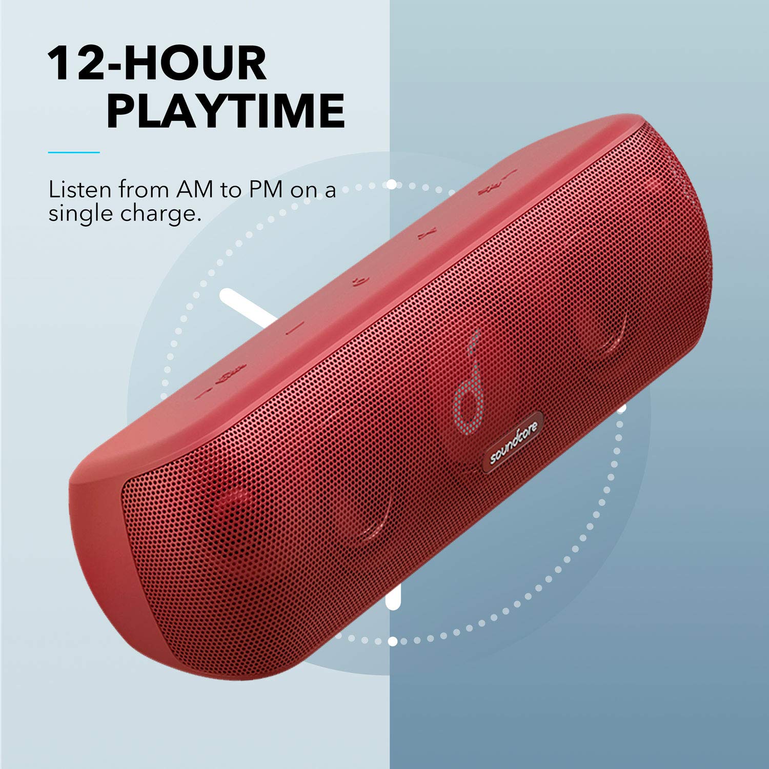Soundcore Motion+ Bluetooth Speaker - 30W Hi-Res Audio with BassUp, Extended Bass & Treble | Wireless HIFI Portable Speaker with App & Customizable EQ | 12-Hour Playtime, IPX7 Waterproof, USB-C | Perfect for Outdoor Adventures, Pool Parties & Home Entertainment