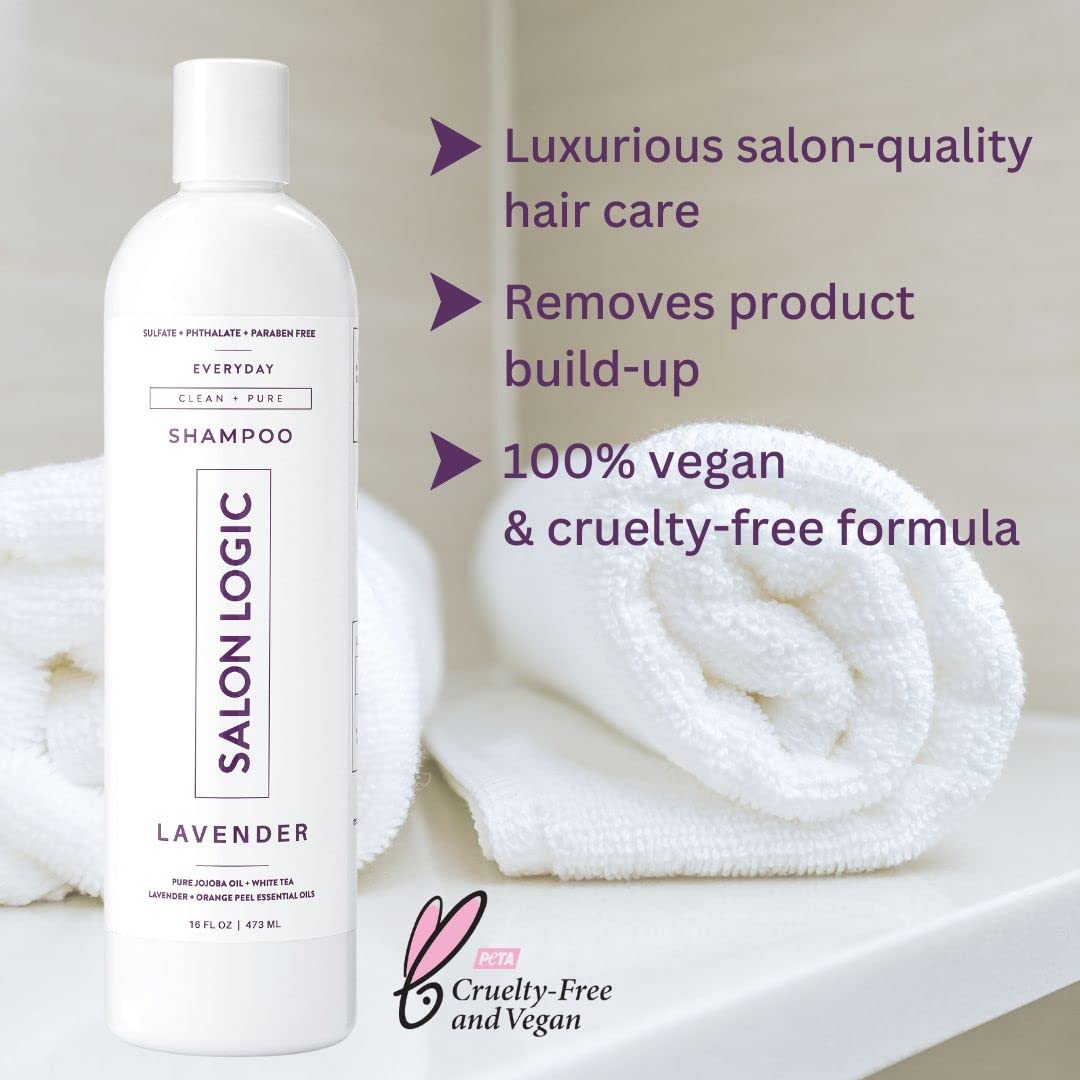 Everyday Clean & Pure Lavender Shampoo - Keratin Treatment for Hydration & Moisture | Sulfate-Free, Color-Safe Hair Care | Salon Quality Natural Scent | Perfect for Dry, Damaged & Color-Treated Hair at Home