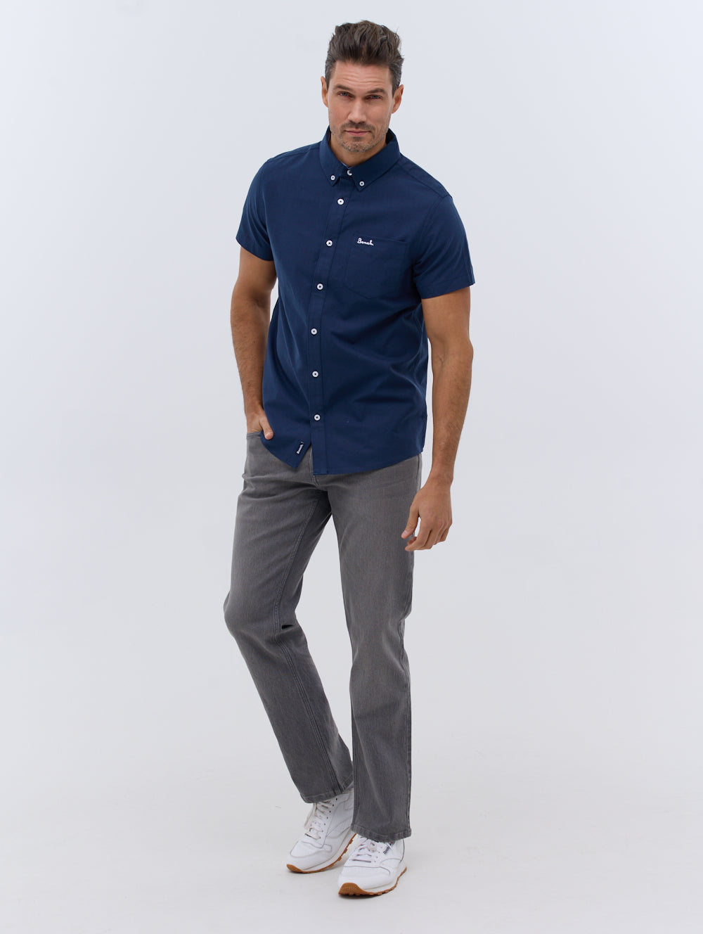 Bowdon Men's Short Sleeve Oxford Shirt - Casual Button Down Shirt for Men | Breathable Summer Work Shirt & Office Wear | Perfect for Business Casual, Outdoor Activities & Travel