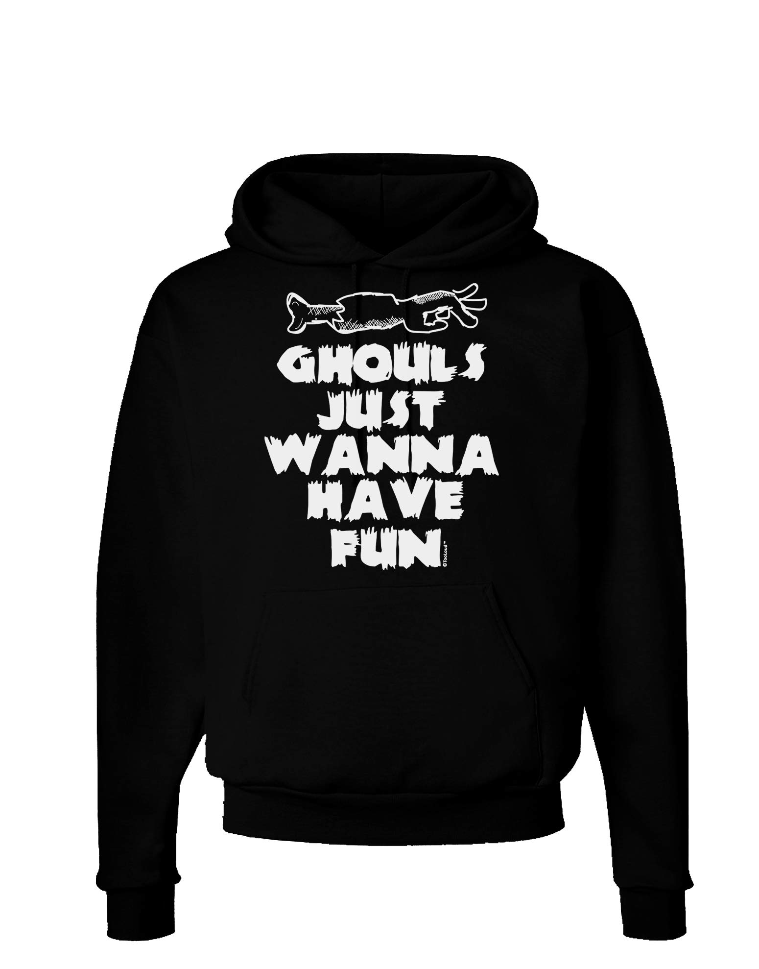 TOOLOUD Ghouls Just Wanna Have Fun Gothic Black Hoodie Sweatshirt for Halloween, Cosplay & Streetwear | Men's & Women's Dark Aesthetic Pullover