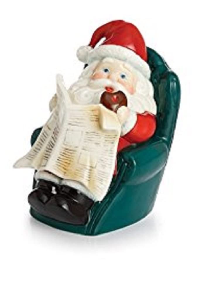 Franz Porcelain Santa's Day Off Figurine - Handcrafted Christmas Decor for Home, Office & Gift Giving