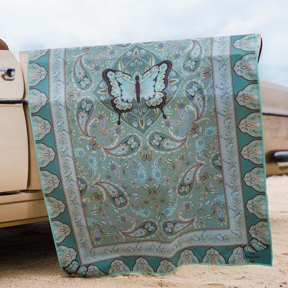 Butterfly Effect Sand Free Beach Towel - Quick Dry, Super Absorbent, Lightweight & Portable - Perfect for Beach, Pool, Picnic, and Outdoor Activities