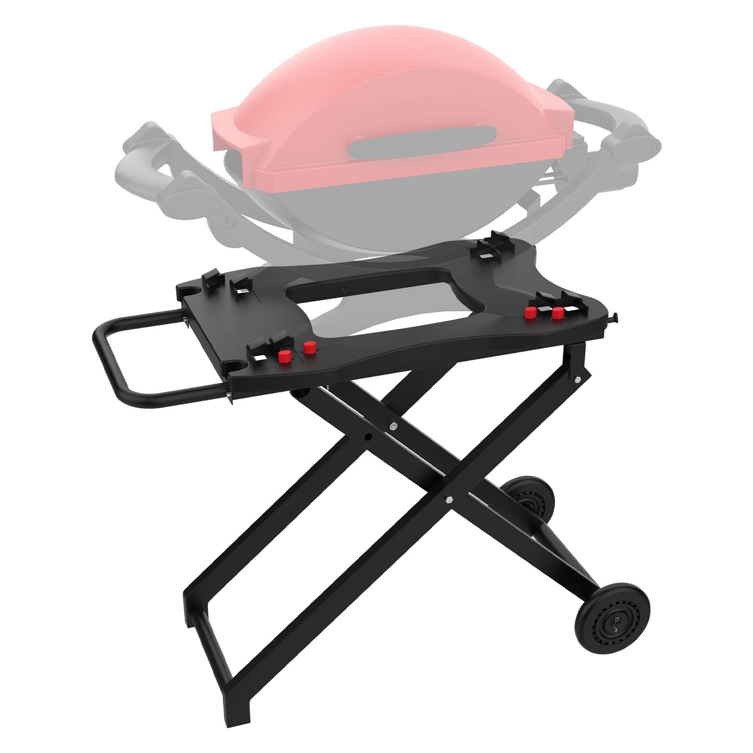 Portable Grill Cart and Cover for Weber Q100 Q1000 Q120 Q1200 Q200 Q2000 Q2200 Series | Folding Stand for Weber Q1400 Q2400 Electric Grills | Replacement for Weber Q Portable Cart | Perfect for Outdoor BBQ, Camping, and Backyard Cooking