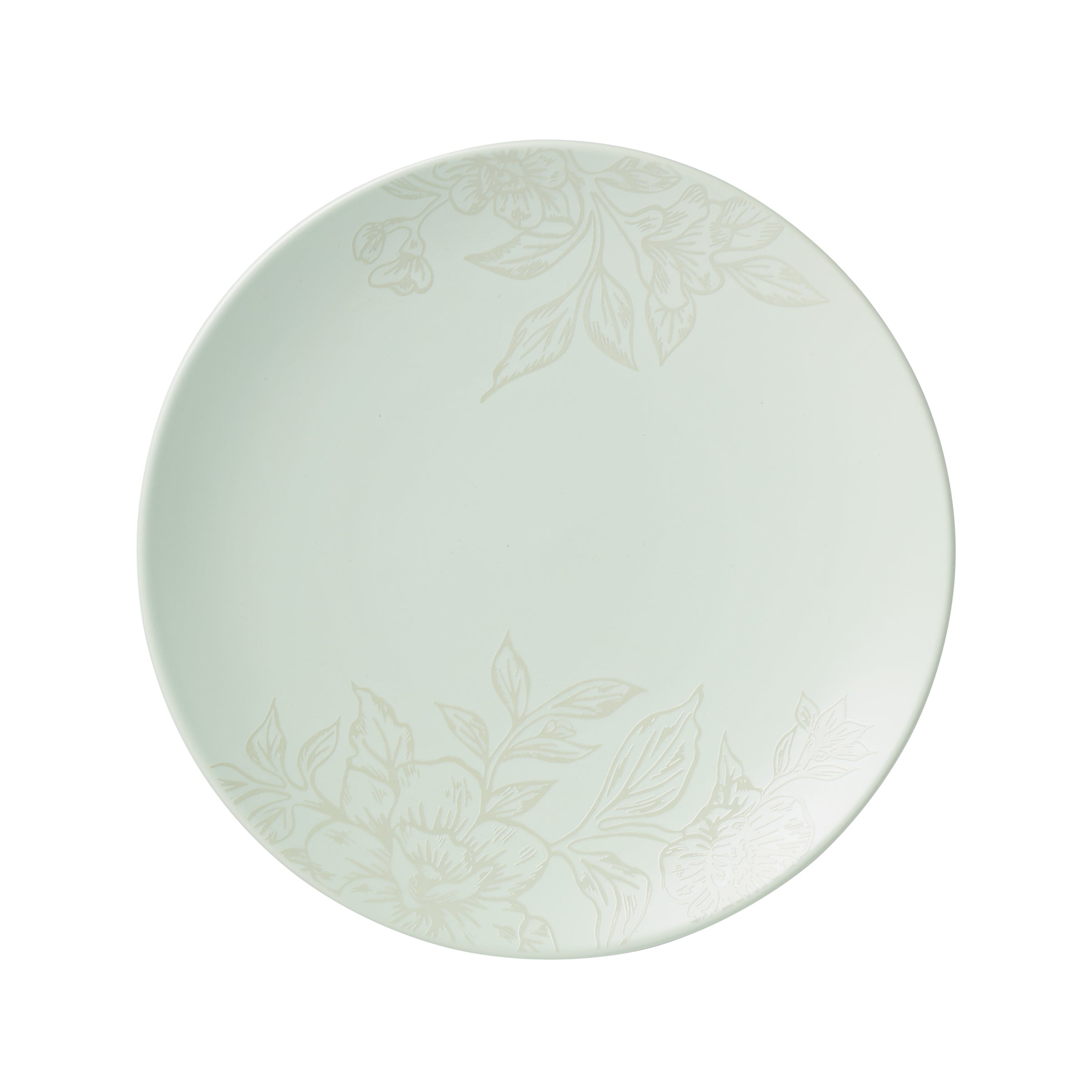 Roseto Soft Sage 12-Piece Dinnerware Set - Porcelain Plates, Bowls & Mugs for Everyday Dining, Family Gatherings & Dinner Parties