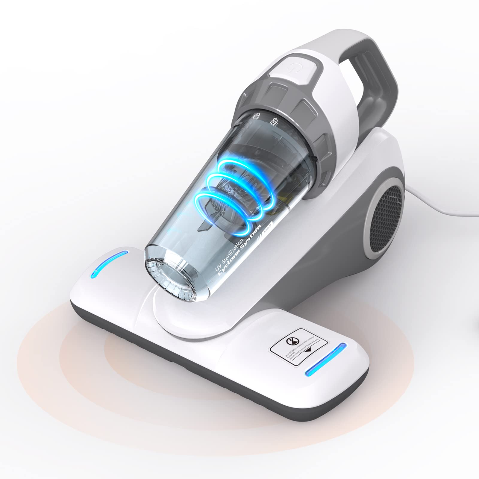 Powerful 15KPa Anti-Allergen Handheld Vacuum Cleaner with UV-C Light & Washable HEPA Filter - Deep Clean Mattresses, Furniture & Fabric Surfaces from Pet Hair, Dust Mites & Dander - Perfect for Allergy Sufferers & Pet Owners