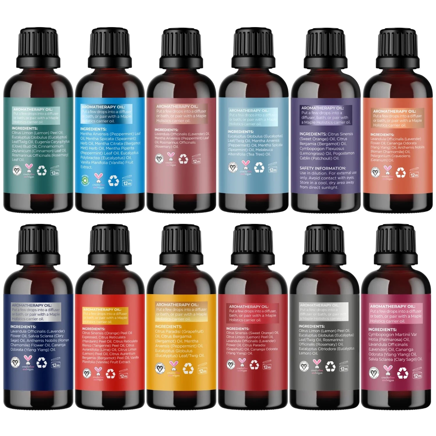 Premium Essential Oil Blends Set - 100% Pure Aromatherapy Oils for Diffusers, Massage & Relaxation - Perfect for Home Spa, Yoga & Stress Relief