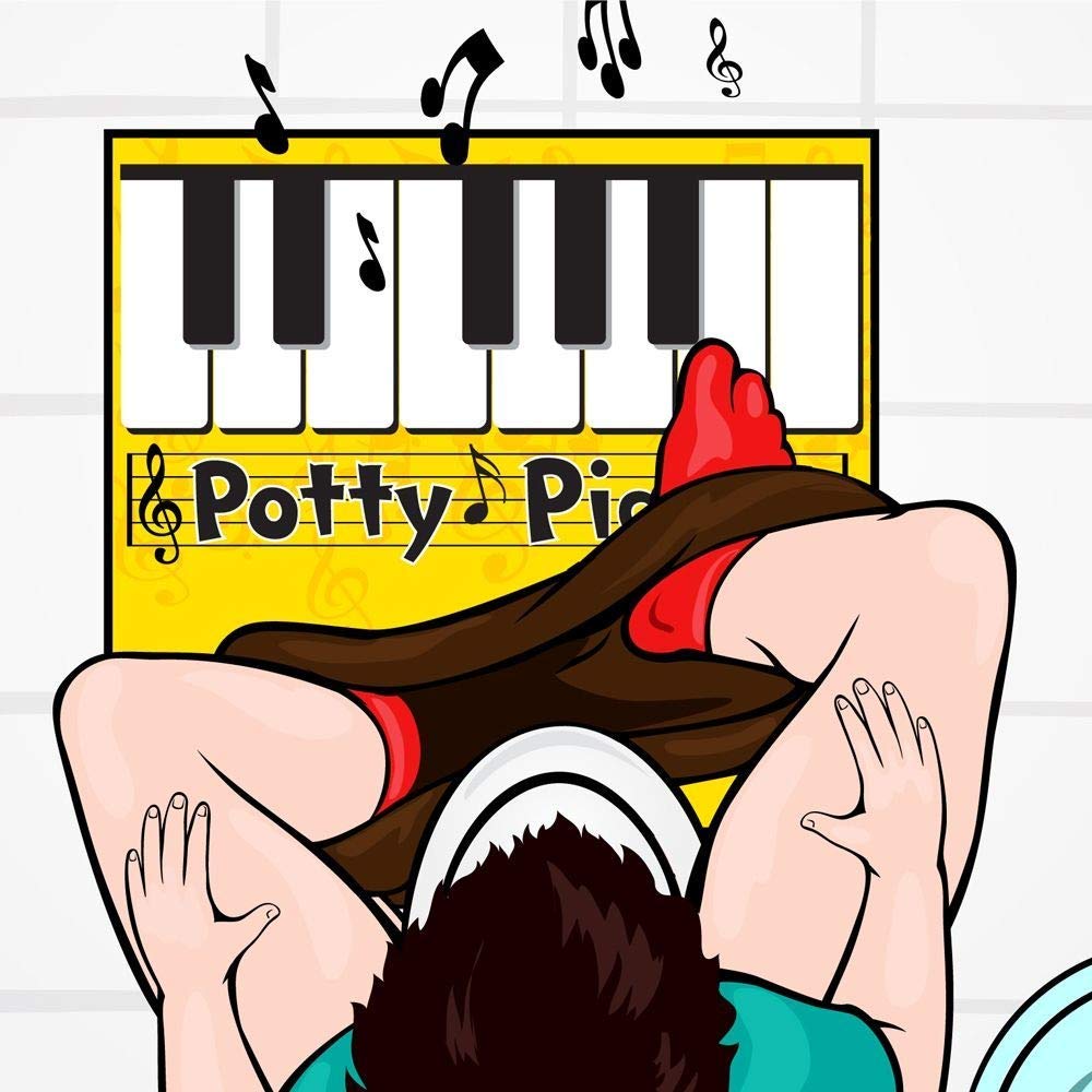 BigMouth Inc. Potty Piano with Song Book & Batteries - Funny Bathroom Toy & Gag Gift for Adults Kids - Perfect for Birthday Parties, White Elephant Gifts & Bathroom Entertainment