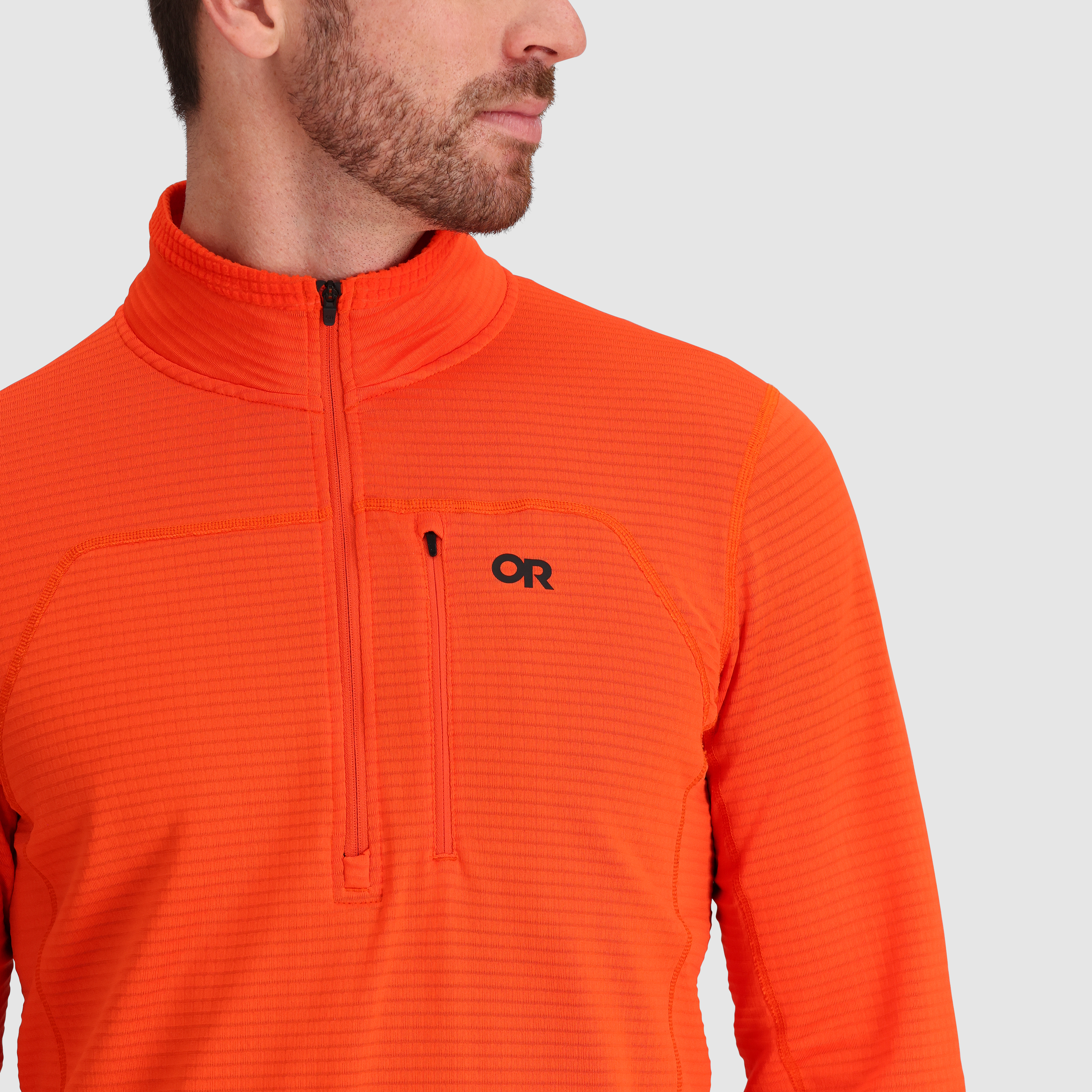 Men's Vigor Grid Fleece Half Zip Pullover - Lightweight Thermal Performance Shirt for Running, Hiking & Outdoor Activities