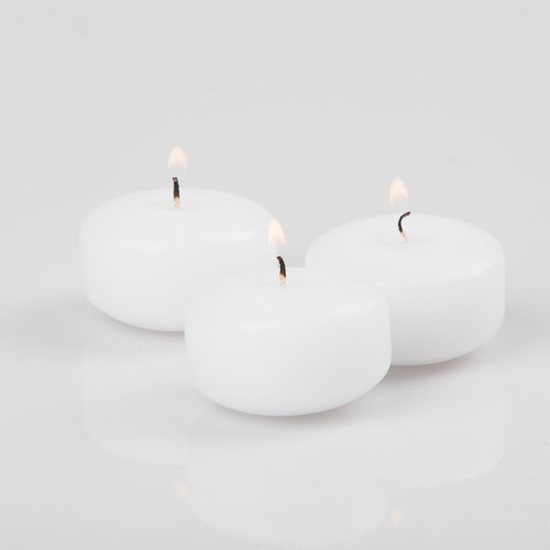 144-Pack White Richland Floating Candles 2 Inch - Perfect for Weddings, Spa Baths & Romantic Dinner Decorations