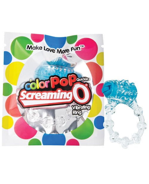 Screaming O Color Pop Quickie Vibrating Cock Ring - Blue | Waterproof & Rechargeable for Enhanced Pleasure | Perfect for Couples & Solo Play