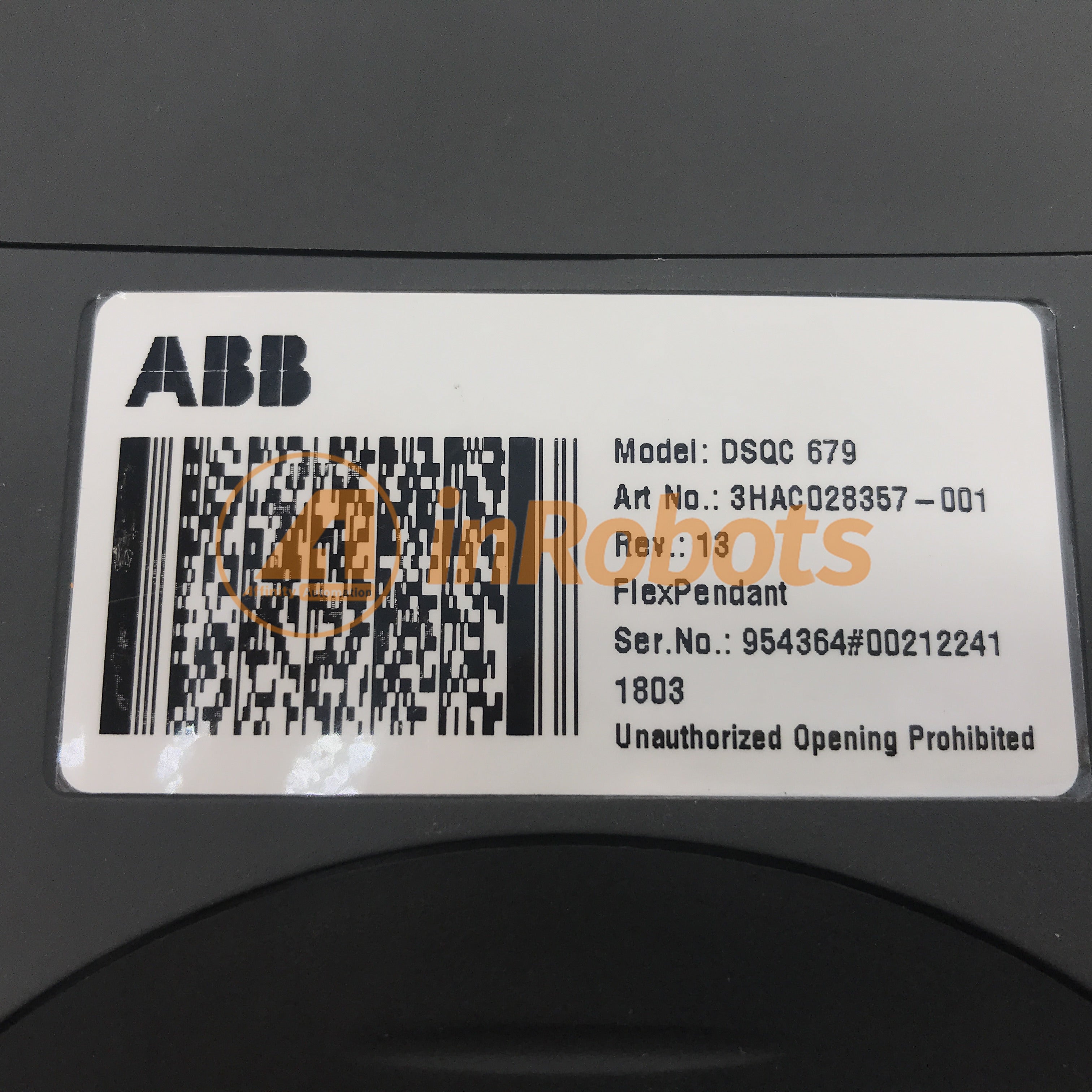 ABB FlexPendant DSQC679 3HAC028357-001 for IRC5 Robot Controller | Industrial Robot Arm Teach Pendant | Perfect for Welding, Assembly & Material Handling Automation