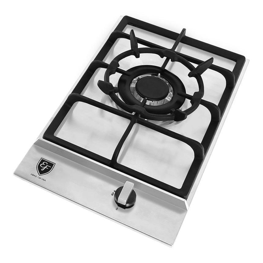 EF HB AG 130VS A 30cm Built-in Stainless Steel Gas Hob - 4 Burner Cooktop with Safety Features for Modern Kitchens | Perfect for Home Cooking & Professional Chefs