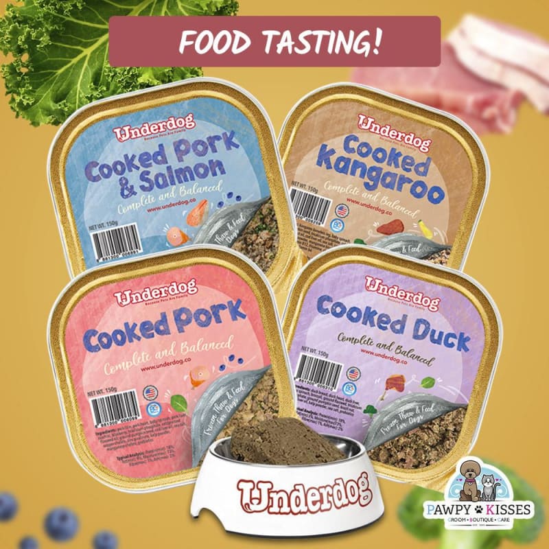 Premium Underdog Cooked Frozen Dog Food - 4 Pack of 150g Trays | Grain-Free, High-Protein & Nutrient-Rich | Perfect for Small Breeds & Picky Eaters | Ideal for Travel, Training & Daily Meals