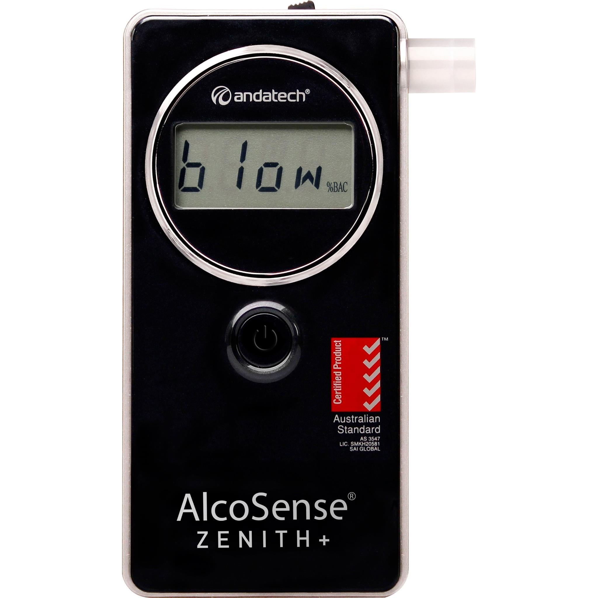 Andatech Alcosense Zenith+ Personal Breathalyser - Professional Alcohol Breath Tester for Accurate BAC Measurement | Perfect for Drivers, Workplace Safety & Personal Use