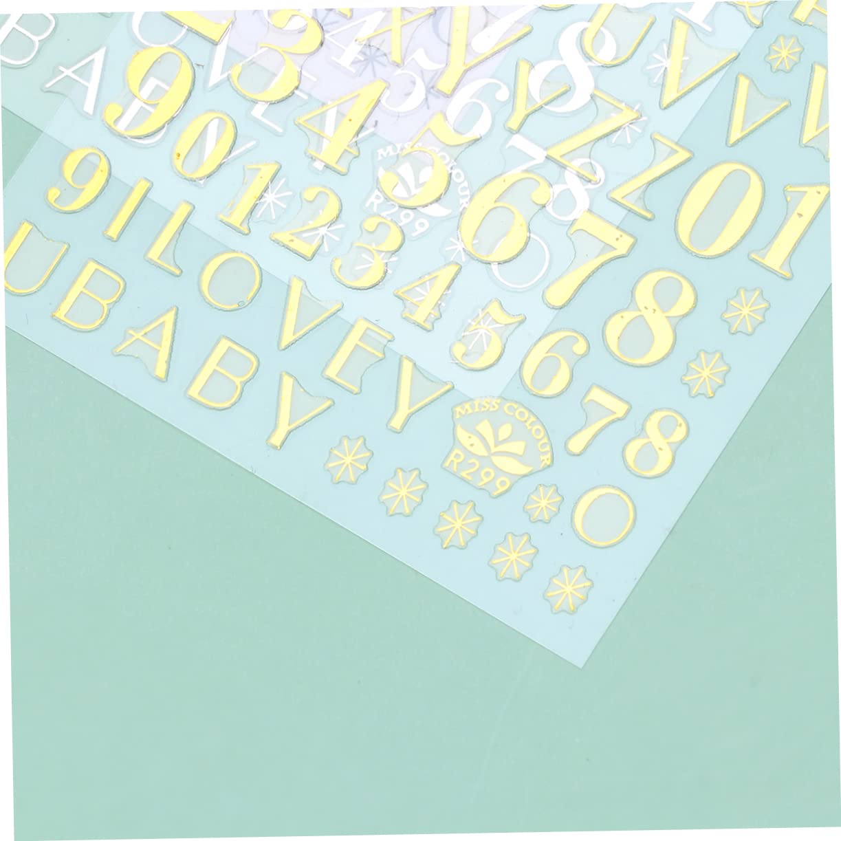 Minkissy Alphabet Stickers for Nails - 8pcs Self-Adhesive Nail Art Letter Stickers Set for Girls & Women | Perfect for DIY Manicures, Nail Decoration & Gift Giving