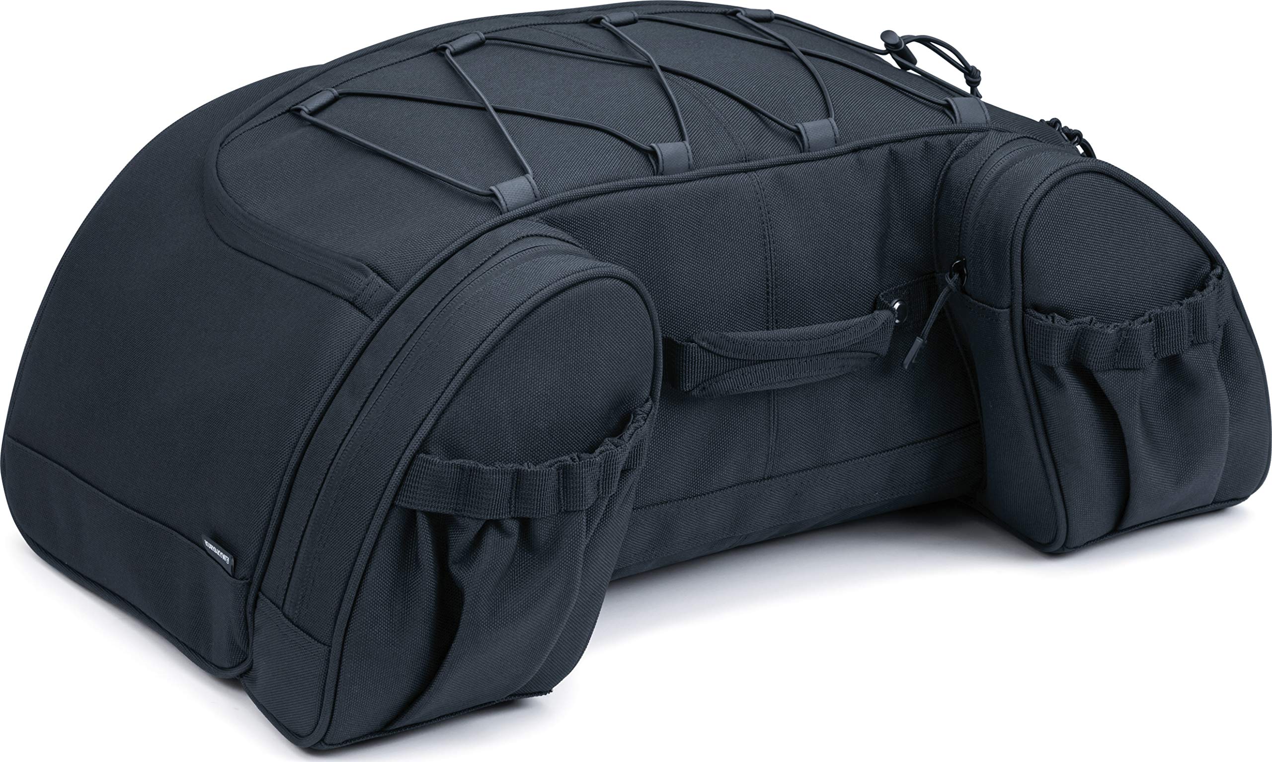 Kuryakyn 5281 Momentum Hitchhiker Motorcycle Travel Luggage - Waterproof Trunk Rack Bag for Harley, Touring & Cruiser Bikes (Black) | Perfect for Long Distance Rides & Road Trips