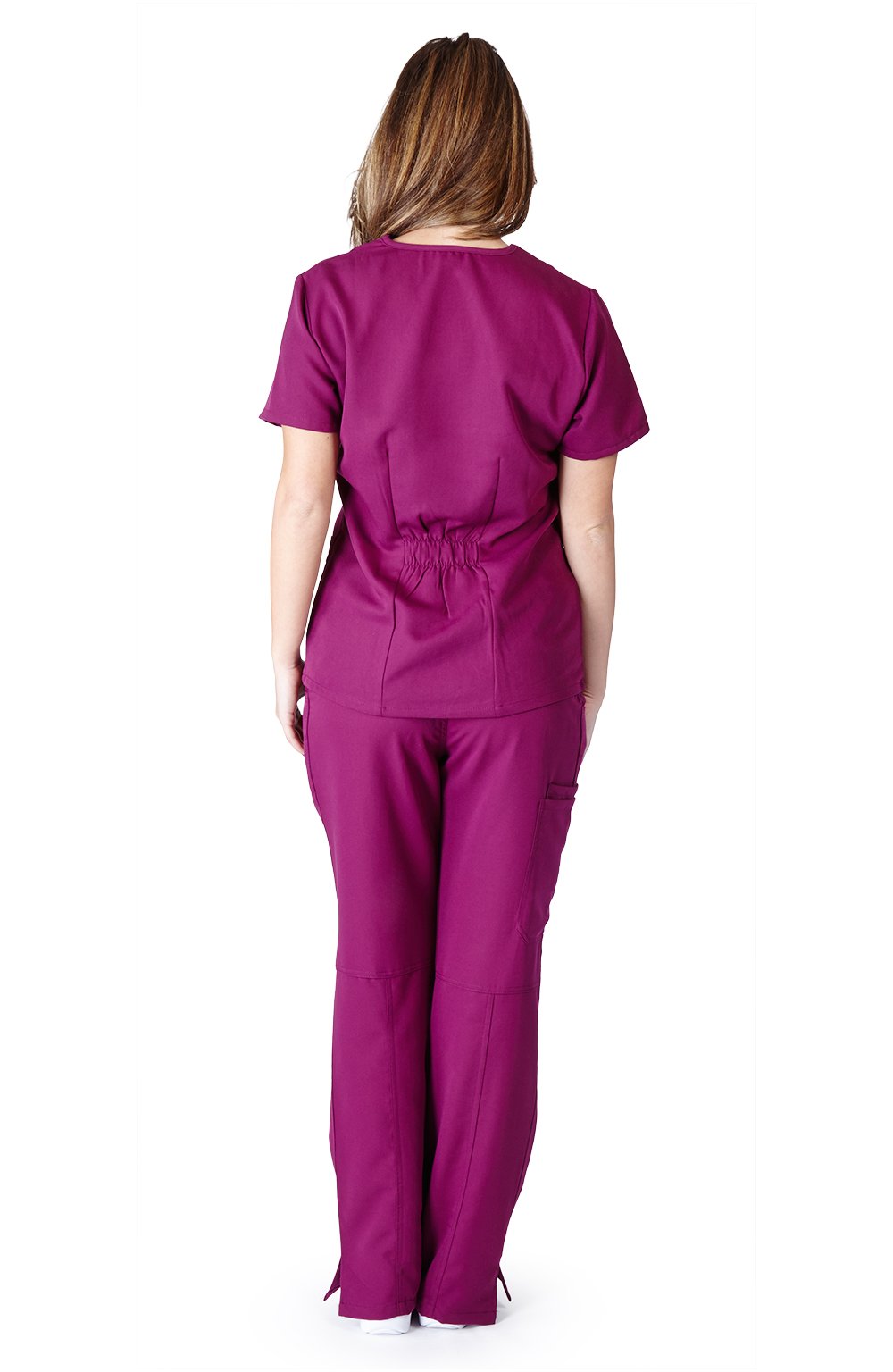 Ultra Soft Women's Two Pocket Scrub Top - Comfortable Medical Uniform for Nurses & Healthcare Workers - Burgundy 38785 XX-Large - Perfect for Hospital Shifts, Clinics & Healthcare Professionals