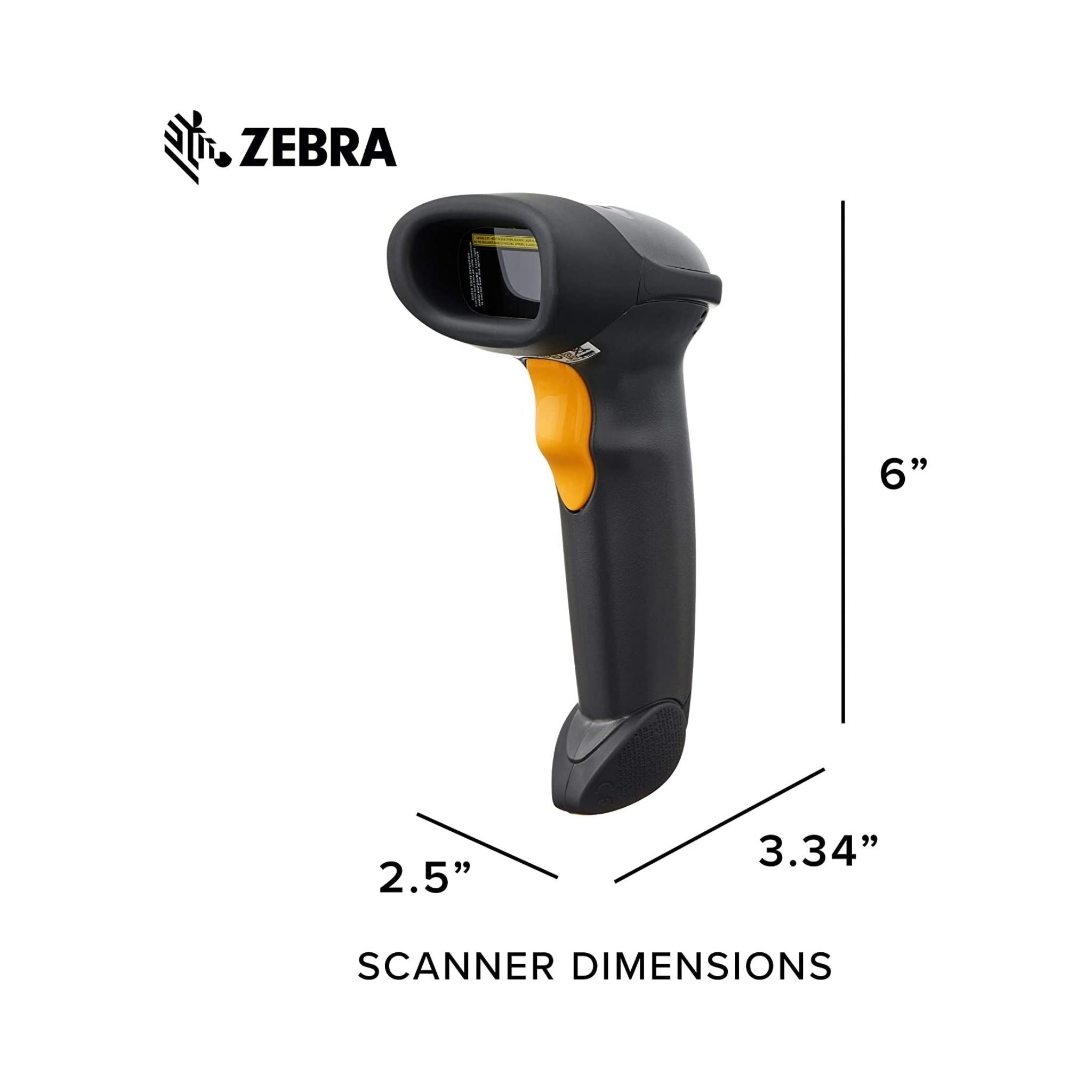 Zebra LS2208 1D Laser Barcode Scanner - High-Speed USB Handheld Barcode Reader for Retail, Warehouse & Inventory Management - Perfect for Supermarkets, Libraries and Small Businesses