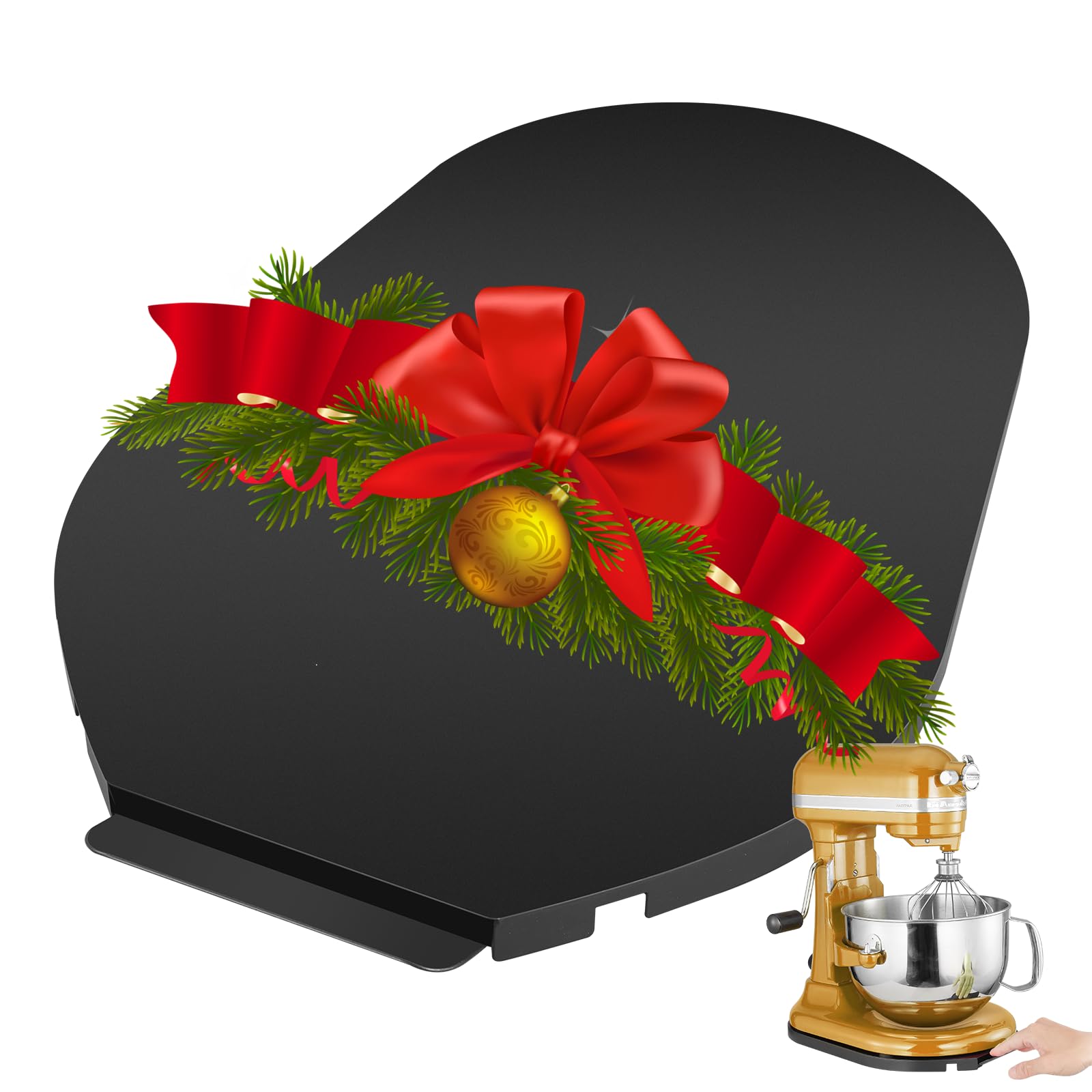 **KitchenAid Mixer Slider Tray - Black Sliding Base with Smooth Rolling Wheels for 5-8 Qt Stand Mixers - Easy Appliance Mover for Baking & Countertop Organization**    *(Perfect for Moving Heavy Mixers, Counter Protection & Kitchen Storage Accessories)*