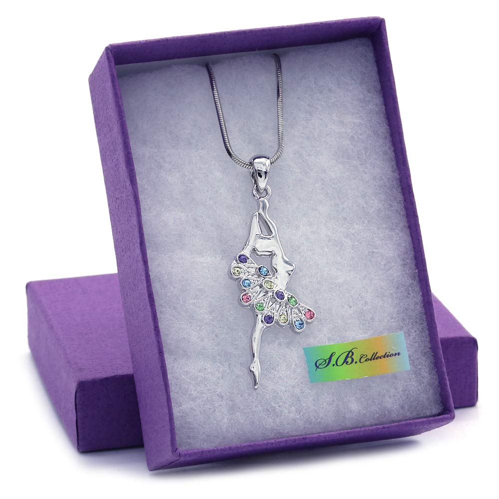 Elegant Ballerina Dancer Ballet Pendant Necklace - Sterling Silver Charm Jewelry for Dance Lovers | Perfect Gift for Ballet Students, Teachers & Dance Performers