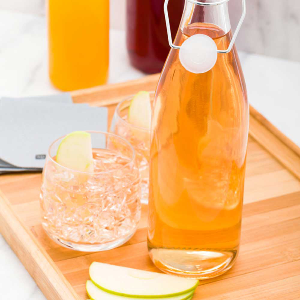17 oz Round Glass Swing Top Bottles - Vintage Style with Airtight Seal (2.75