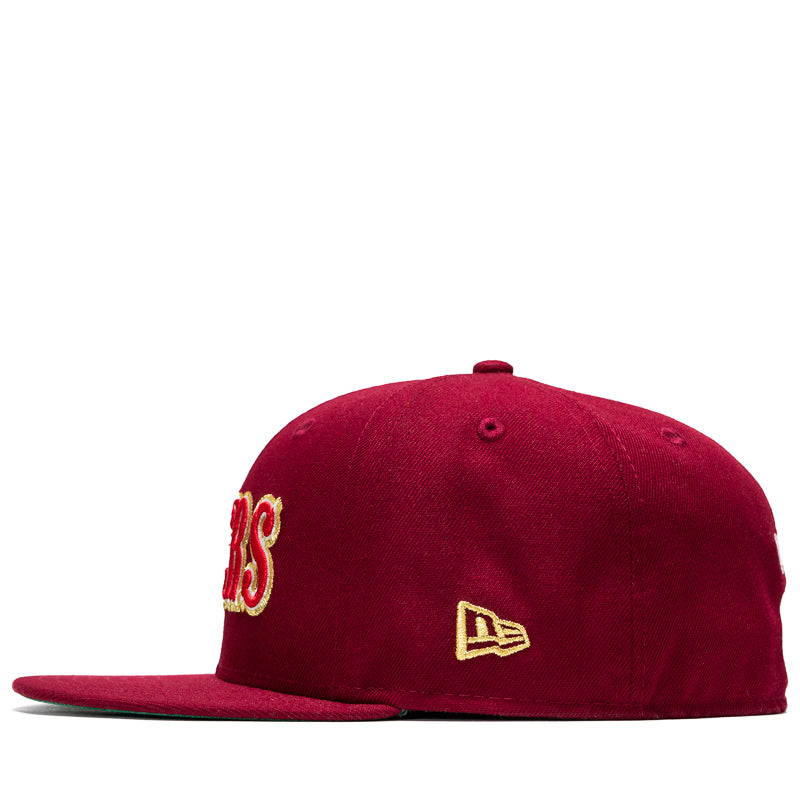 New Era x Politics San Francisco 49ers 59FIFTY Fitted Cap - Cardinal Red Official NFL Licensed Hat for Men - Perfect for Game Day, Sports Events & Streetwear Fashion