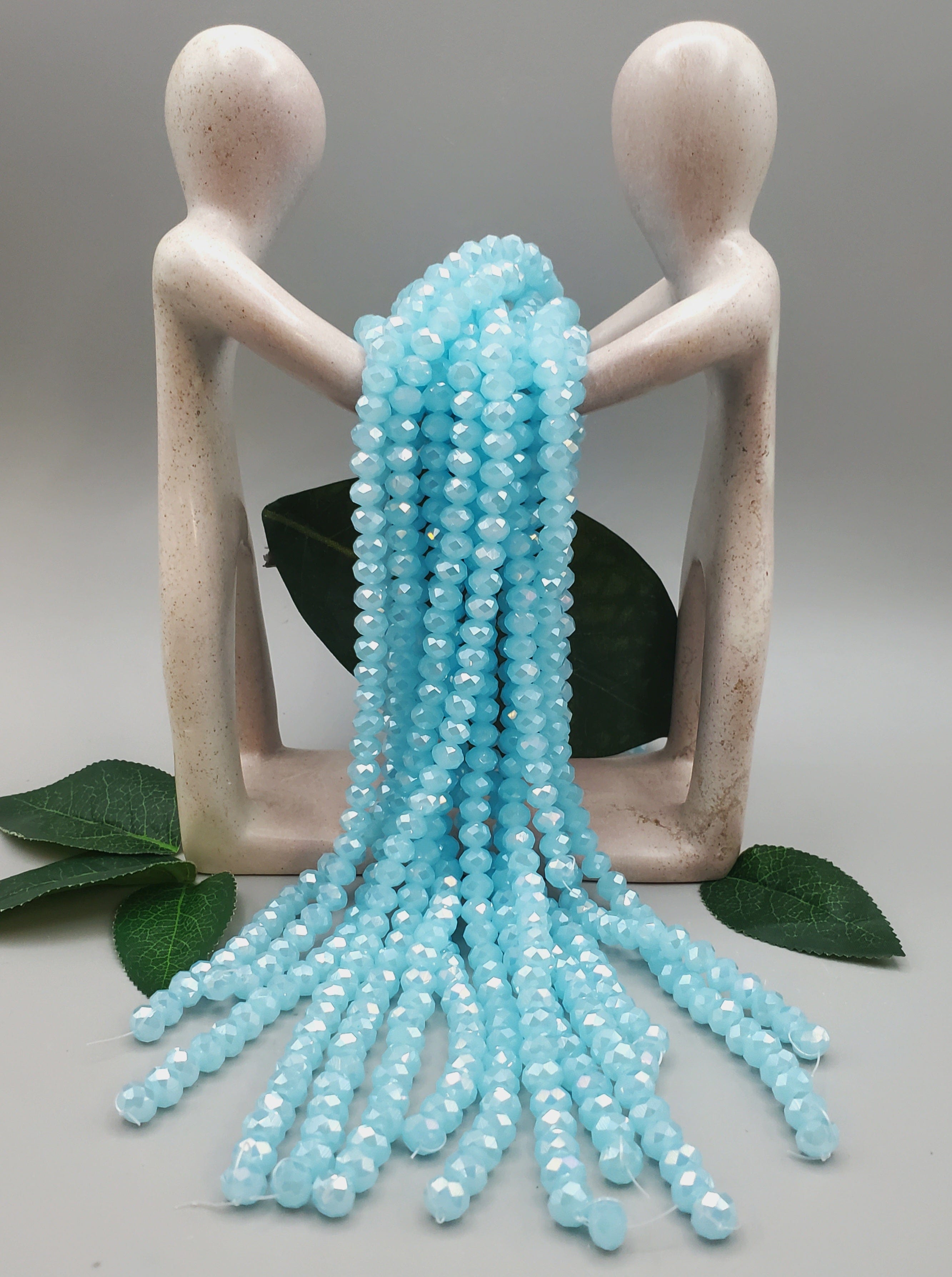 Blue Crystal Bead Strand for Jewelry Making - DIY Necklace, Bracelet & Earrings Supplies - Perfect for Crafting, Wedding Accessories & Gift Making