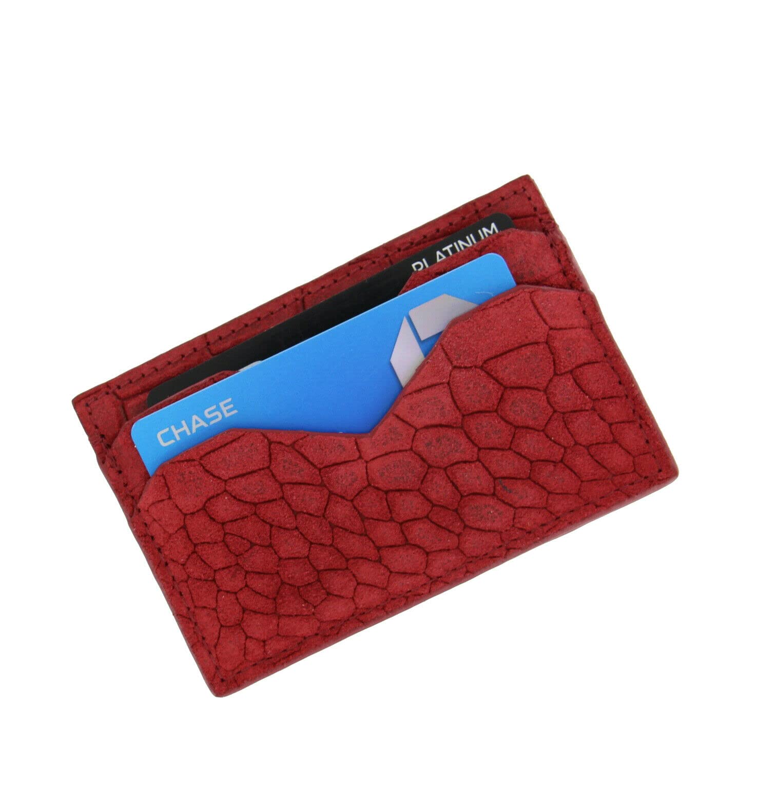 Genuine Suede Leather Credit Card Holder Wallet - Slim RFID Blocking Card Case for Men & Women - Perfect for Travel, Business, and Everyday Use