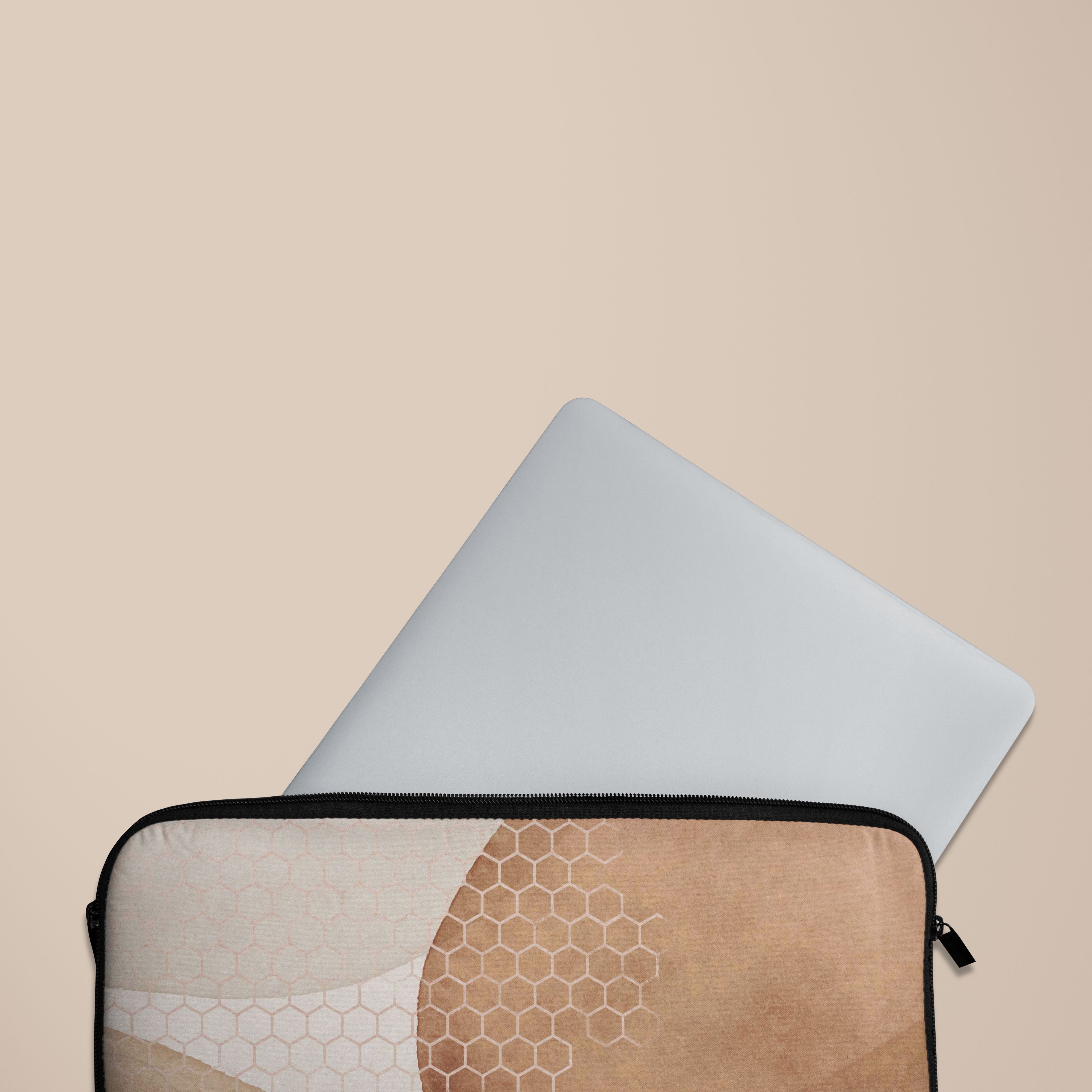 Beige Aesthetic Laptop Sleeve 13-15 Inch - Soft Protective Neoprene Case for MacBook Air/Pro - Perfect for Work, School & Travel Accessories