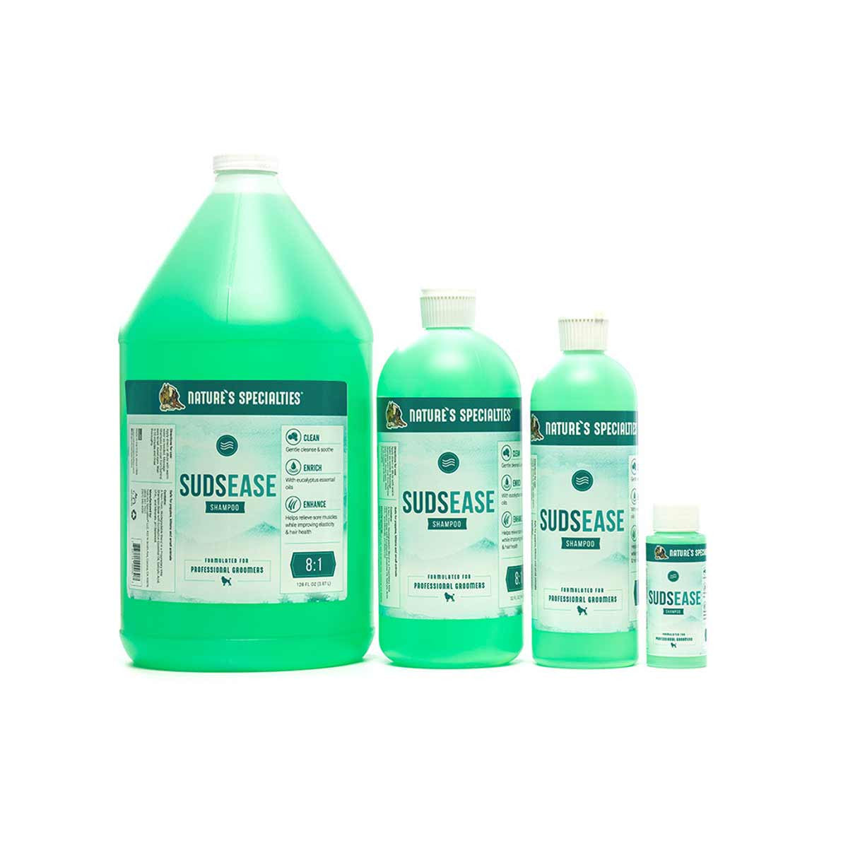 Nature's Specialties SudsEase Shampoo - Gentle Cleansing for Dogs & Cats | Hypoallergenic Pet Shampoo for Sensitive Skin | Perfect for Bath Time & Grooming at Home