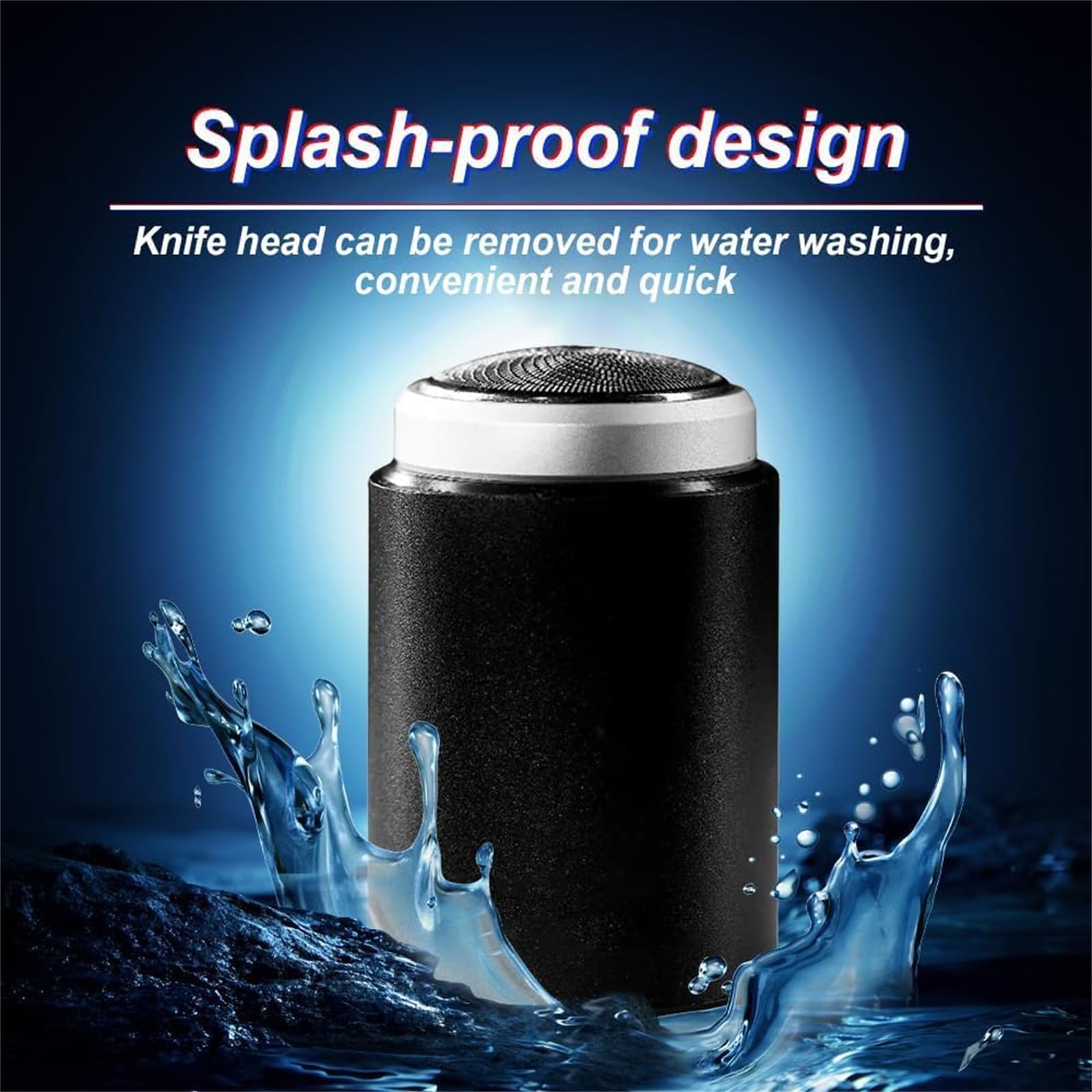 Upgraded Mini Portable Electric Shaver - IPX7 Waterproof Rechargeable Travel Razor for Men, Compact Washable Shaver for Business Trip, Office & Daily Use (Grey) - Perfect for On-the-Go Grooming & Travel Essentials