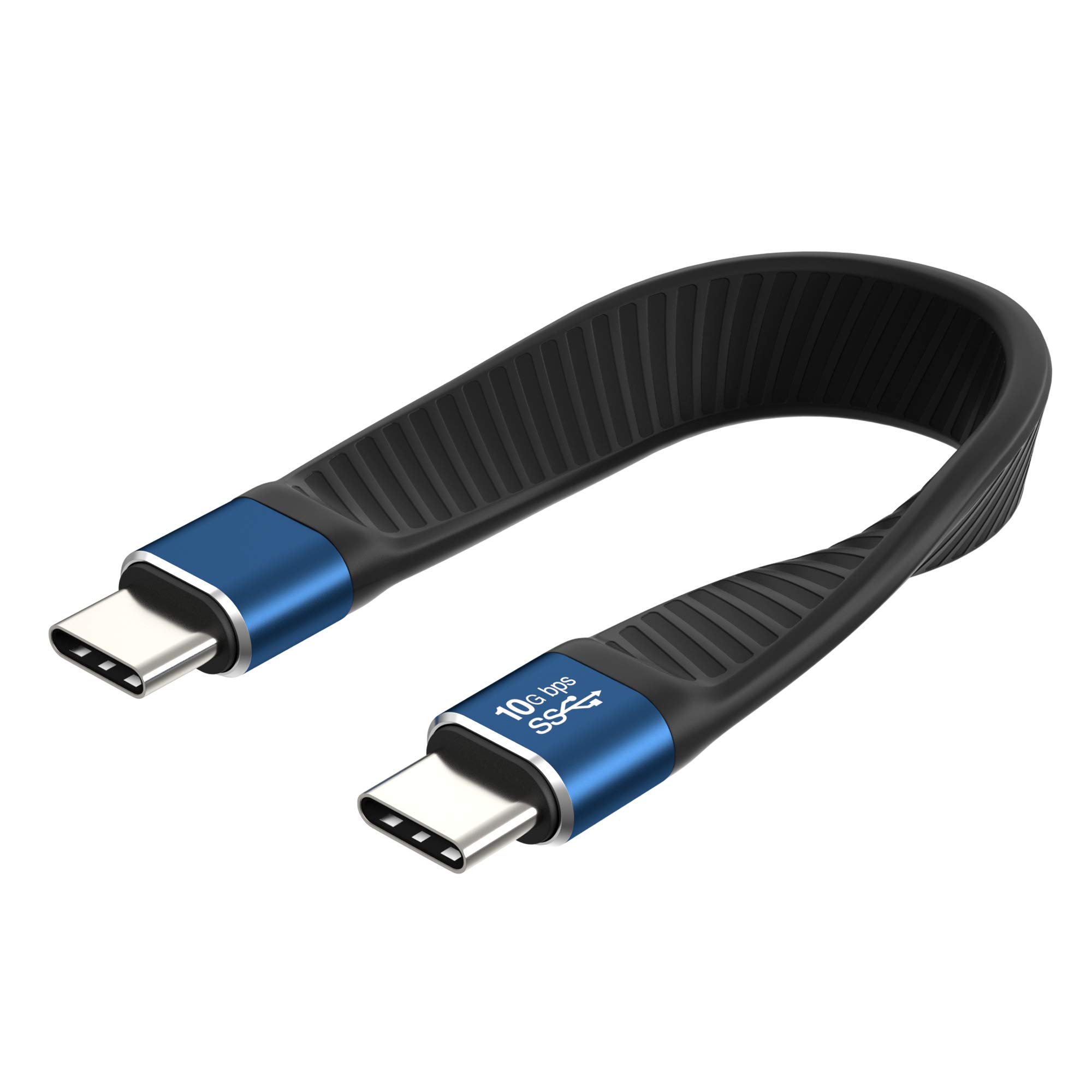 Short USB C Cable 0.45ft - 100W Fast Charging & 10Gbps Data for Samsung Galaxy - Home & Travel Use