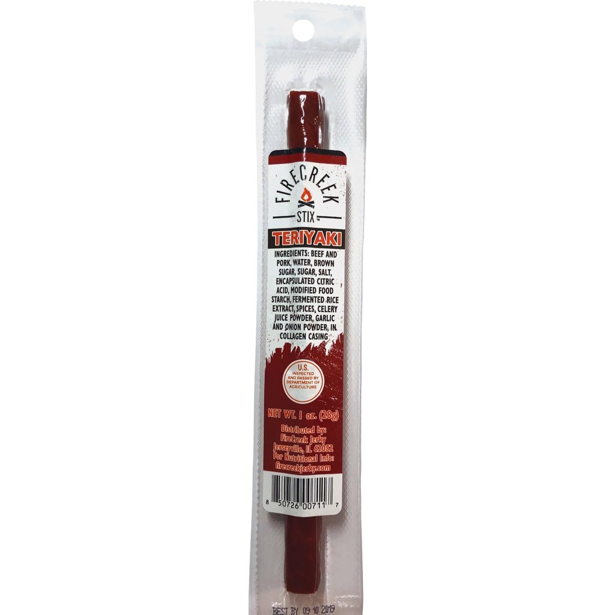 Firecreek Teriyaki Hickory Smoked Beef Jerky Sticks - 20 Pack | All Natural, Keto & Paleo Friendly, Low Carb, No MSG, Soy Free, Gluten Free | High Protein Snack for Hiking, Camping & Road Trips