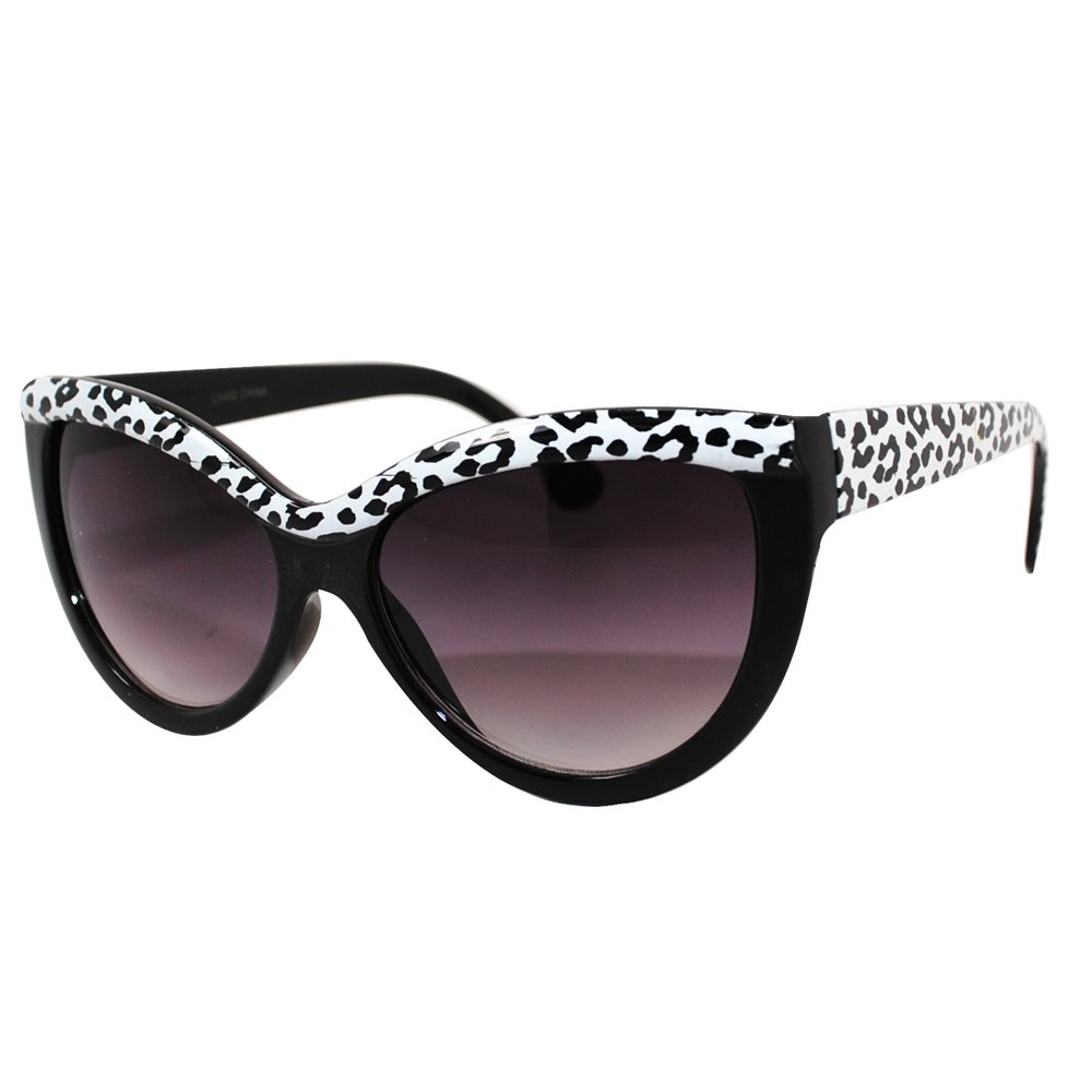 Trendy EF Oversized Leopard Print Sunglasses for Women - UV Protection Fashion Sunglasses for Outdoor, Beach & Summer Style
