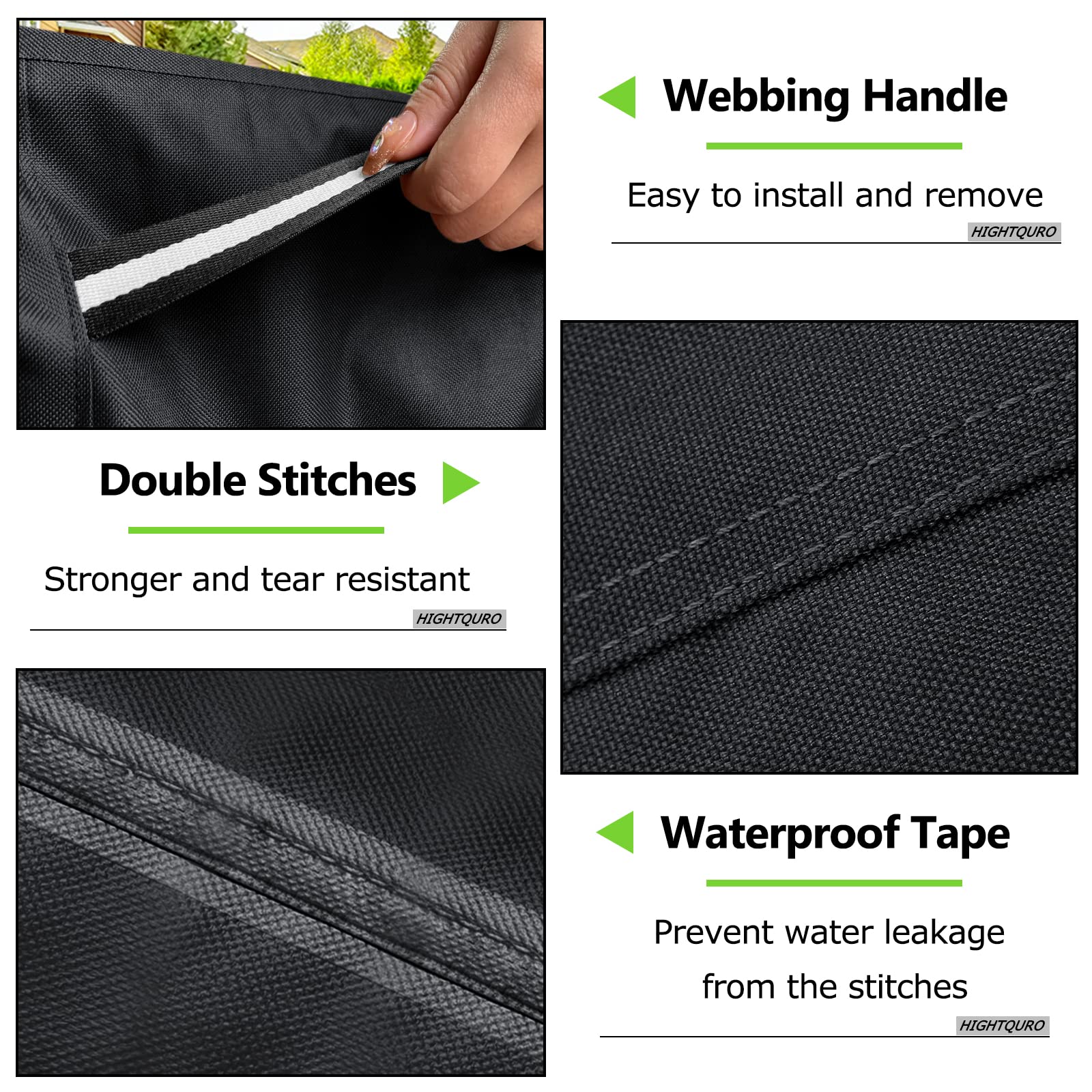Heavy Duty 600D Waterproof Patio Furniture Covers - Outdoor Sectional Sofa Set Protector, Tear Resistant & UV Resistant, 110