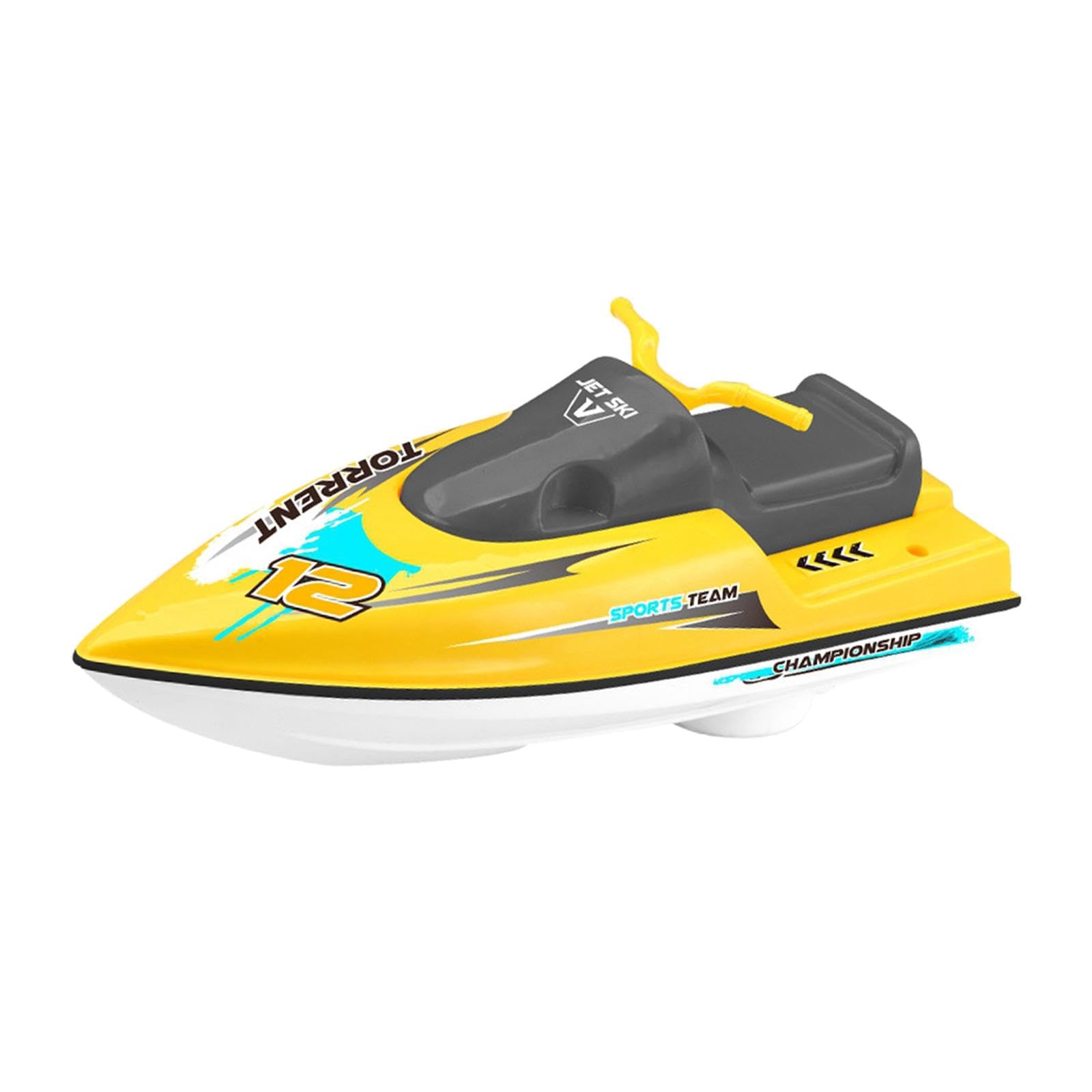 **MagiDeal Electric Speed Boat Toy for Kids - Remote Control Water Racing Boat, Fun Bath Toy & Pool Toy for Toddlers, Perfect Gift for Boys & Girls (Yellow) - Great for Bath Time, Pool Parties & Outdoor Water Play**