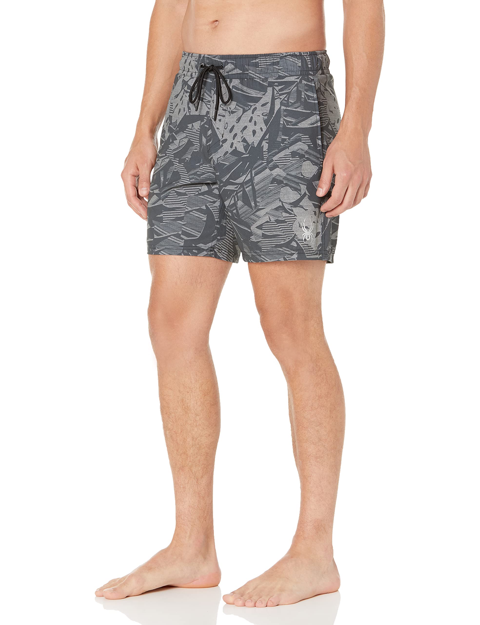 Spyder Men's Quick-Dry Stretch 7-inch Swim Trunks with UPF 50+ Sun Protection, Mesh Liner & Pockets - Gym Shorts for Swimming, Beach Vacation & Water Sports