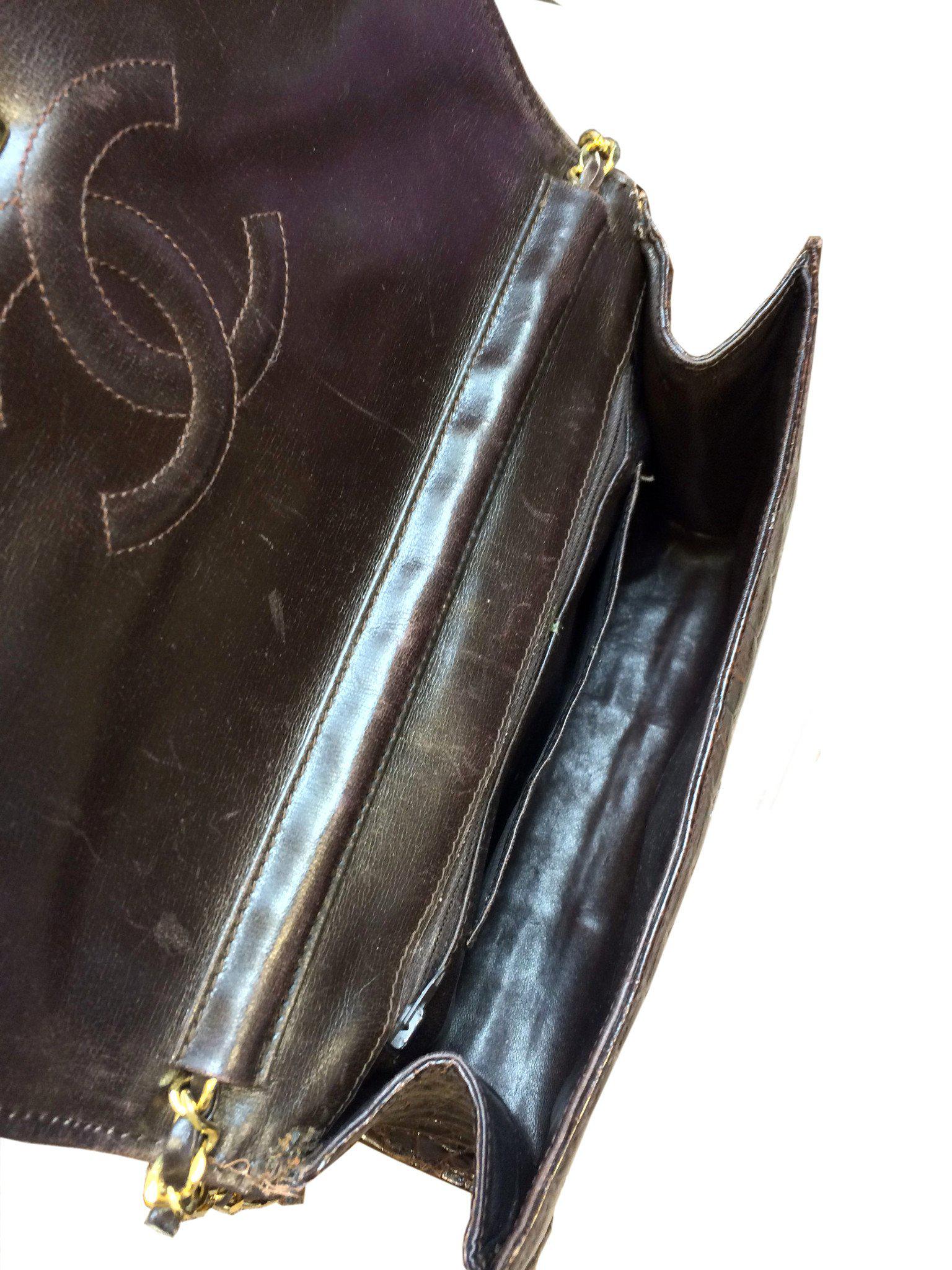 Vintage Chanel Crocodile Leather Flap Shoulder Bag - Luxury Designer Handbag for Women, Perfect for Evening Parties & Special Occasions