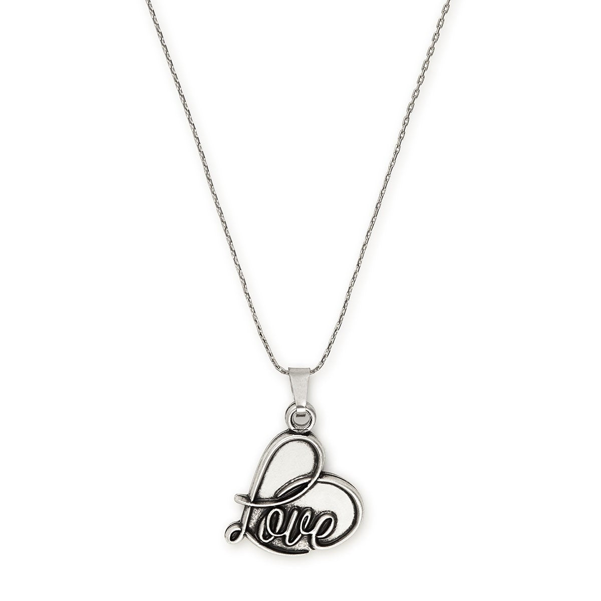 Love Charm Necklace - Elegant Sterling Silver Heart Pendant for Women - Perfect Gift for Valentine's Day, Anniversary & Romantic Occasions