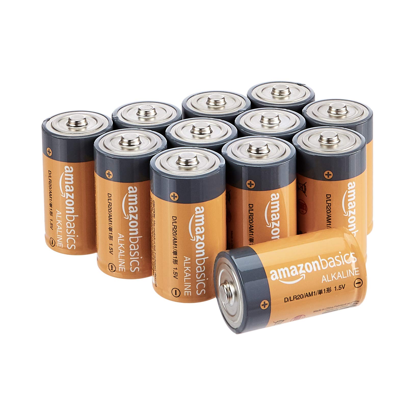 Amazon Basics 20-Pack AA High-Performance Alkaline Batteries & 12-Pack D Cell Batteries - 10-Year & 5-Year Shelf Life, Easy Open Value Pack for Toys, Flashlights, Remote Controls & More