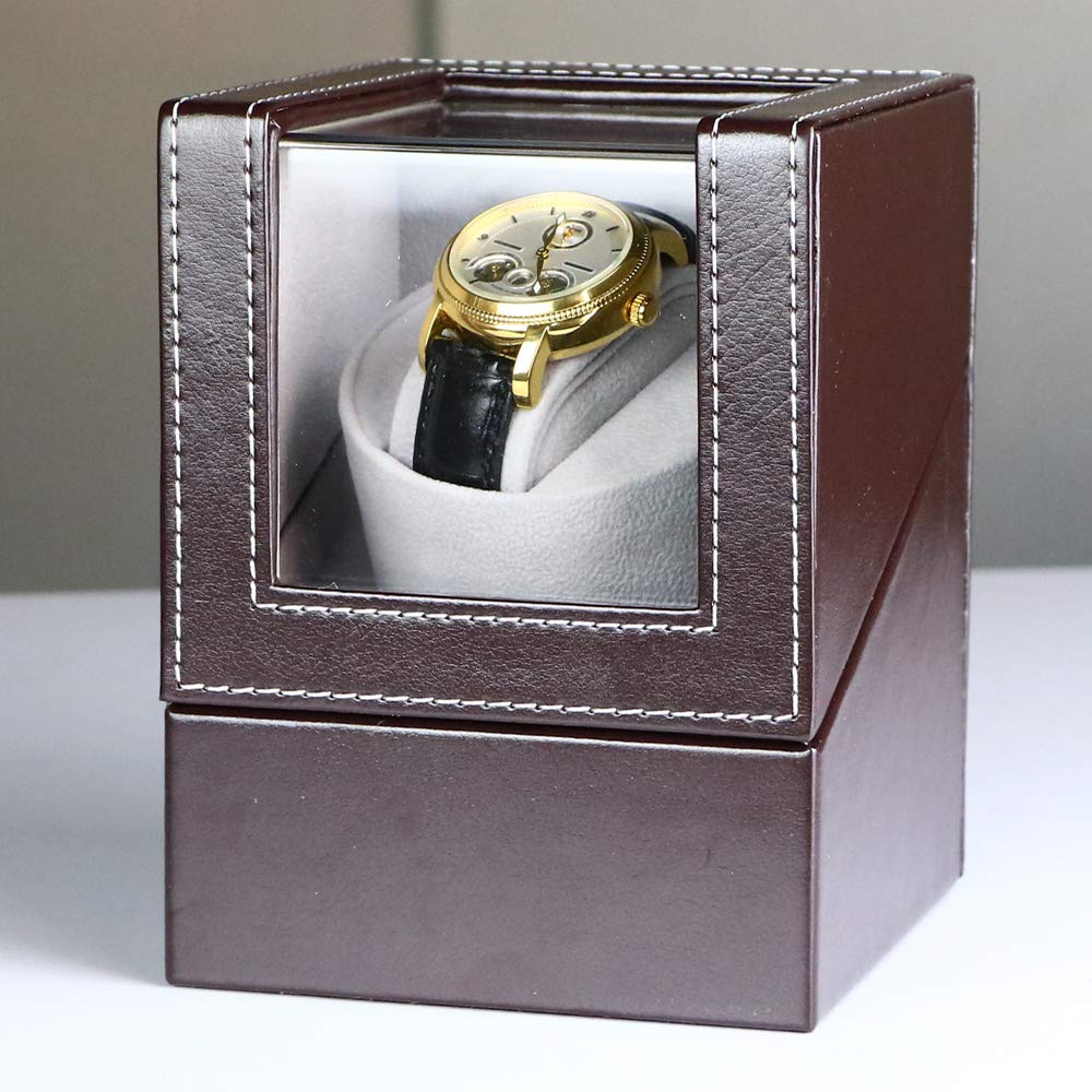 Premium Automatic Watch Winder with Japanese Motor & Battery Option - Luxury Watch Storage Box for Rolex, Omega & More - Perfect for Travel, Display & Nighttime Use