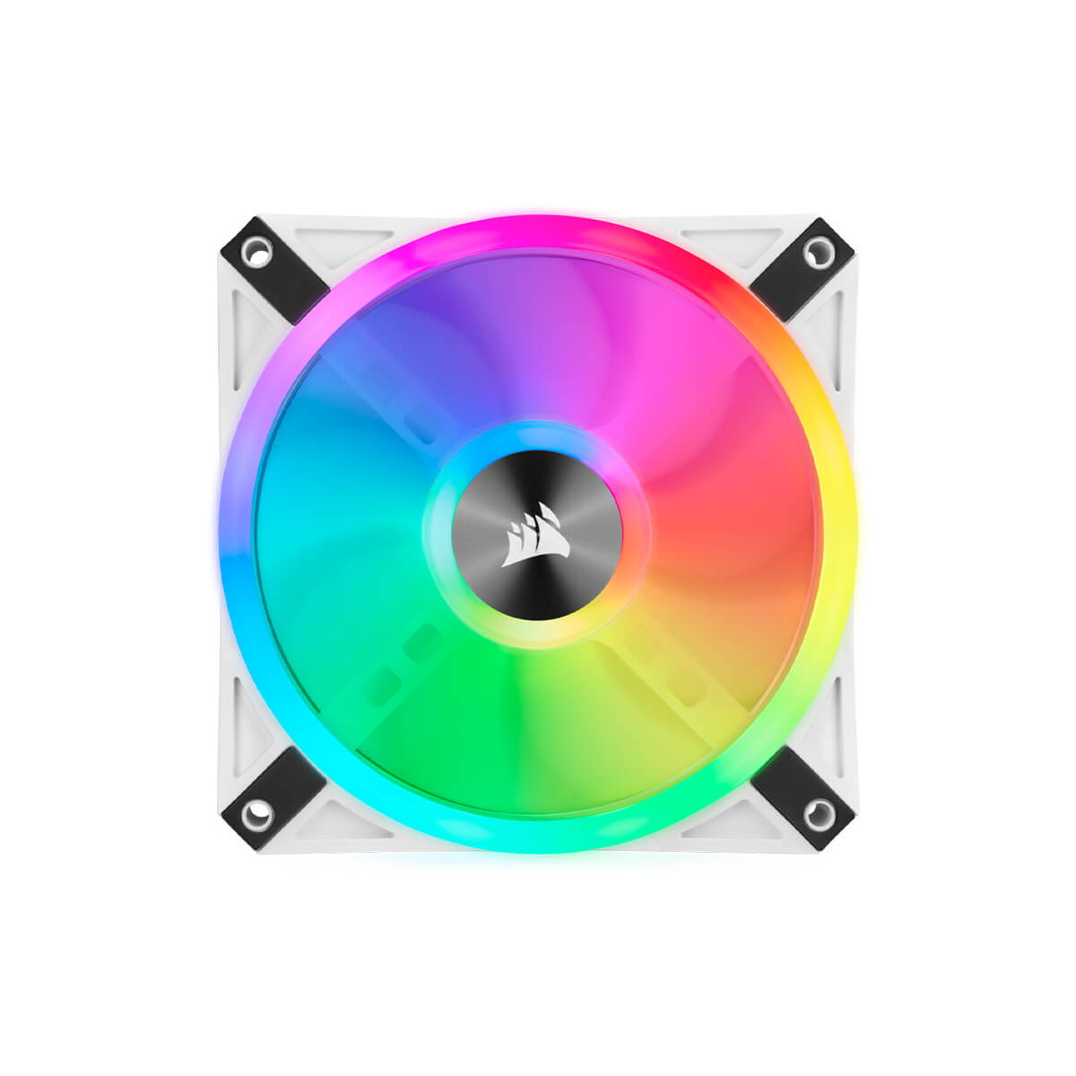Corsair iCUE QL120 RGB 120mm PWM PC Cooling Fan - White Single Pack with Dynamic RGB Lighting for Gaming PC, Case Modding & Custom Builds