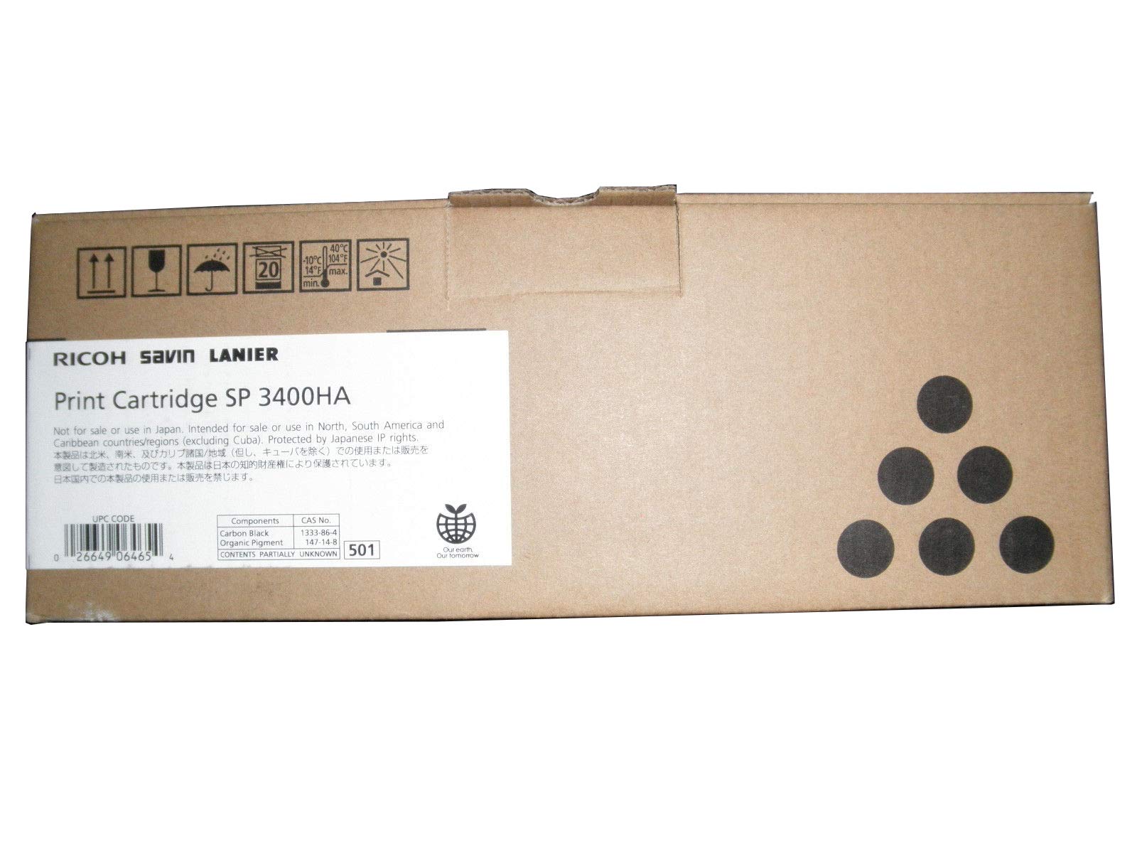 RIC406465 - Ricoh SP3400HA Black Toner Cartridge for High-Quality Printing | Compatible with Office Printers & Business Documents