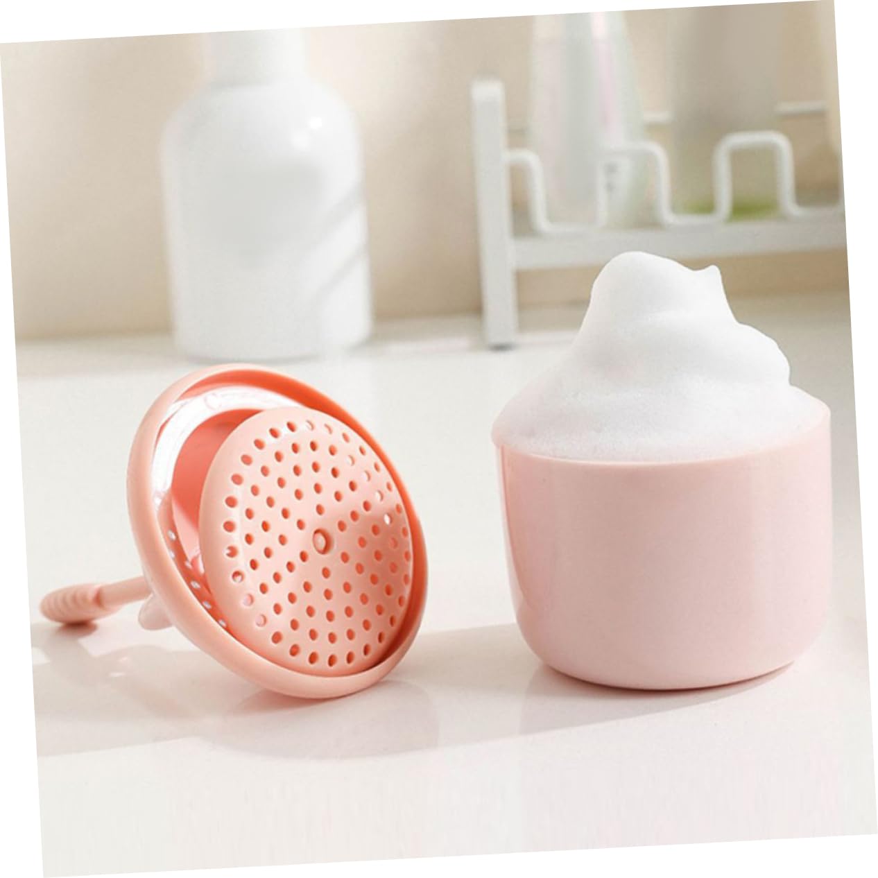 Portable Facial Foam Dispenser - Bubble Maker for Face Wash | Travel-Friendly Foam Cup | Perfect for Skincare Routine & Travel