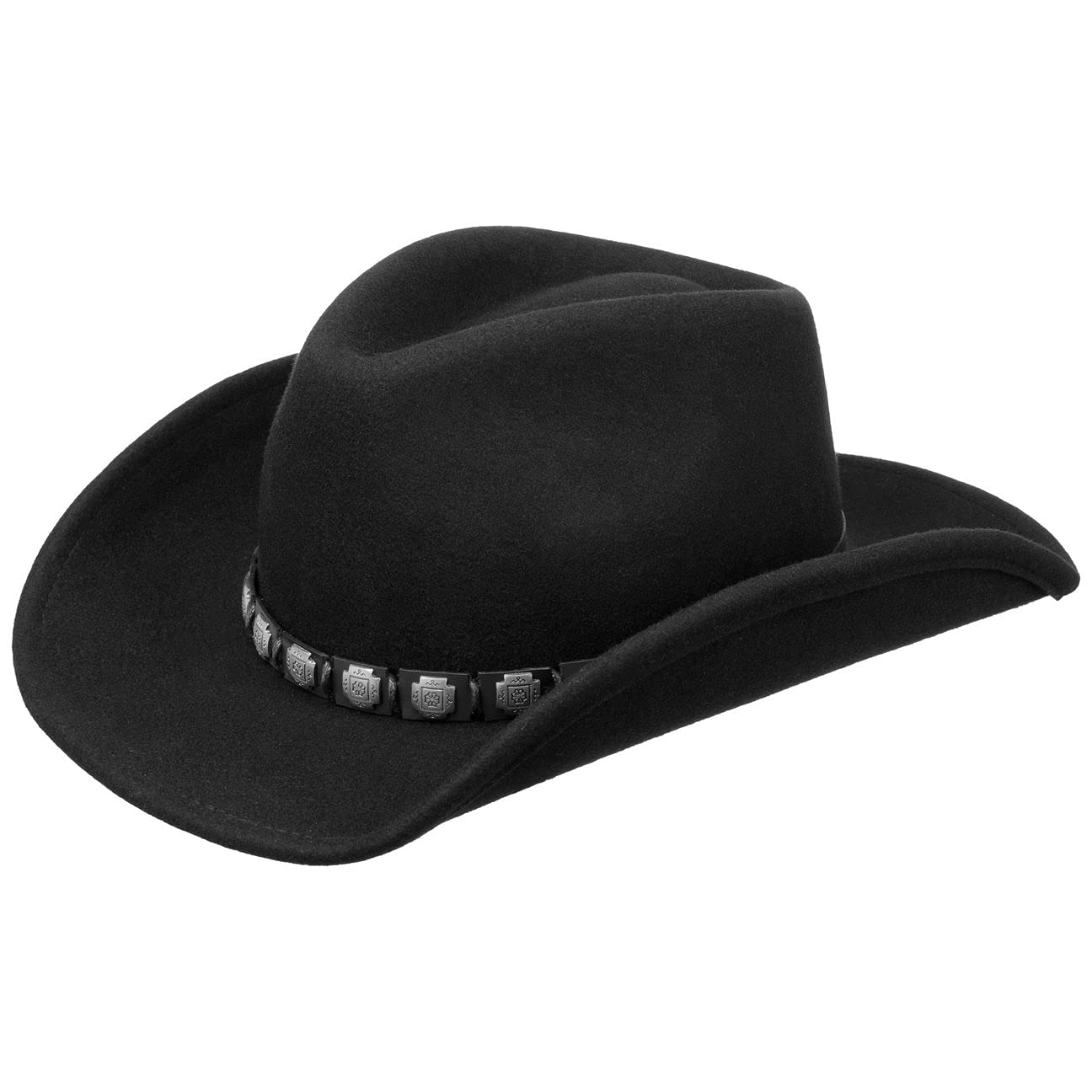 Stetson Hackberry Western Cowboy Hat for Men - Genuine Leather & Felt Design - Perfect for Rodeo, Ranch Work, and Outdoor Adventures